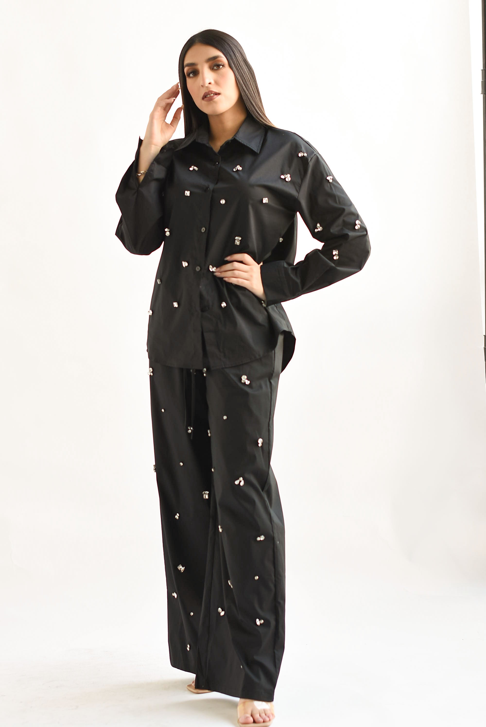 Set Pantalón y Camisa joya Negro