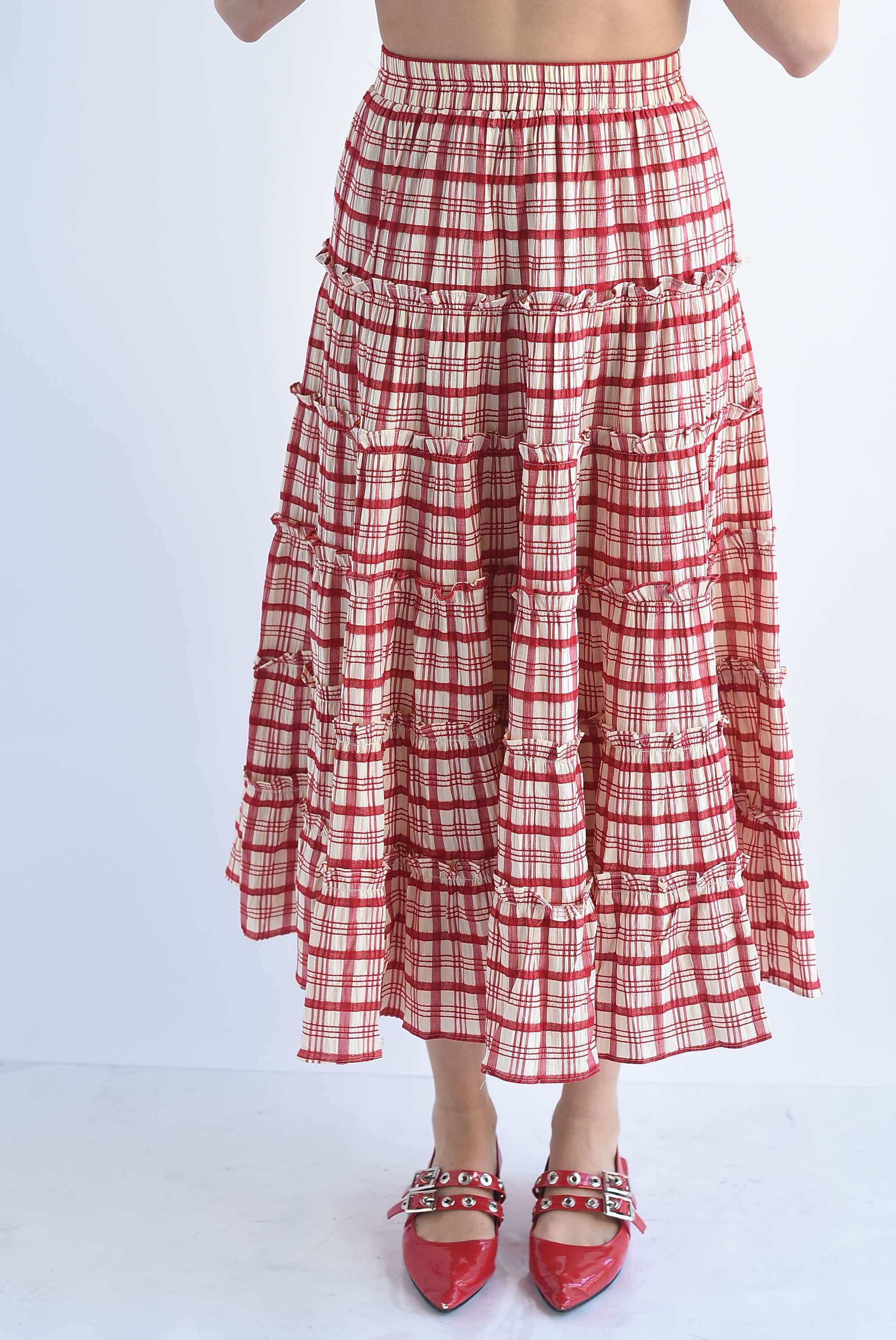 Falda olanes cuadros