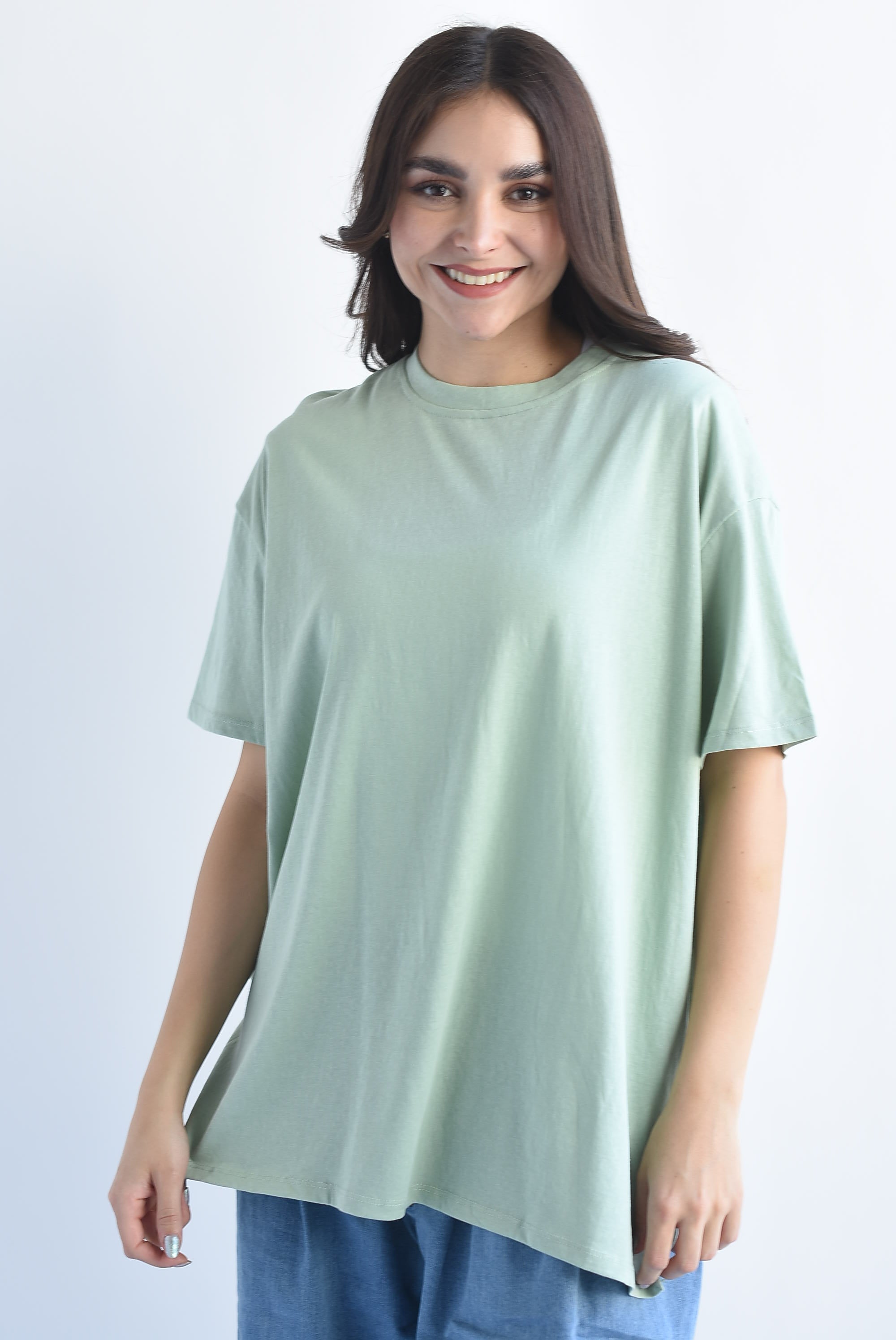 T-Shirt básica abertura lateral