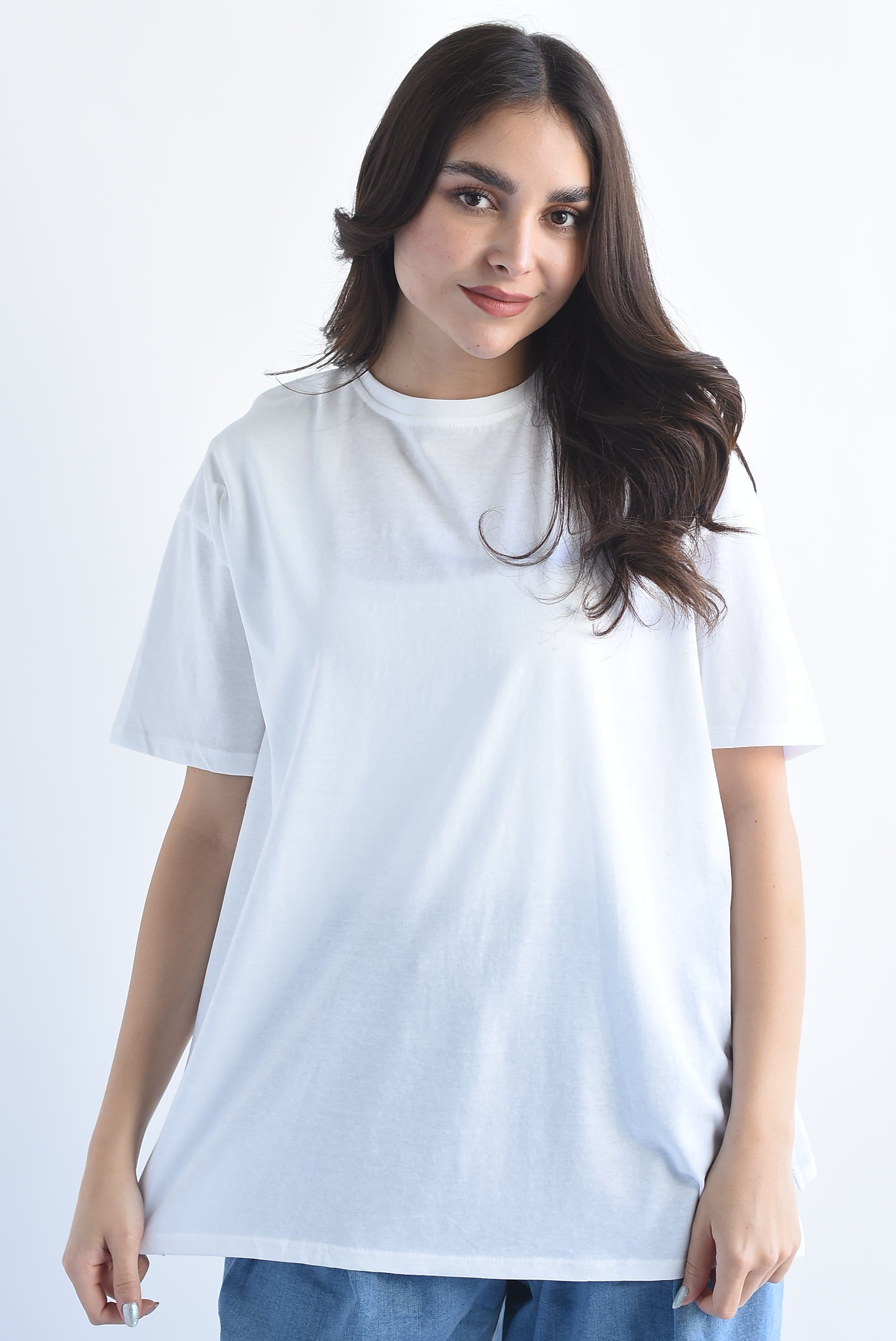 T-Shirt básica abertura lateral