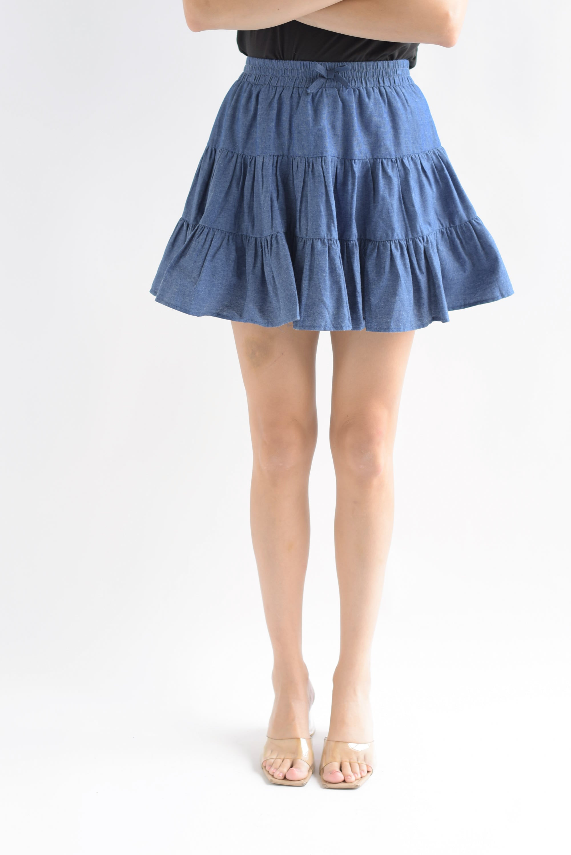 Falda corta olanes Denim Medium