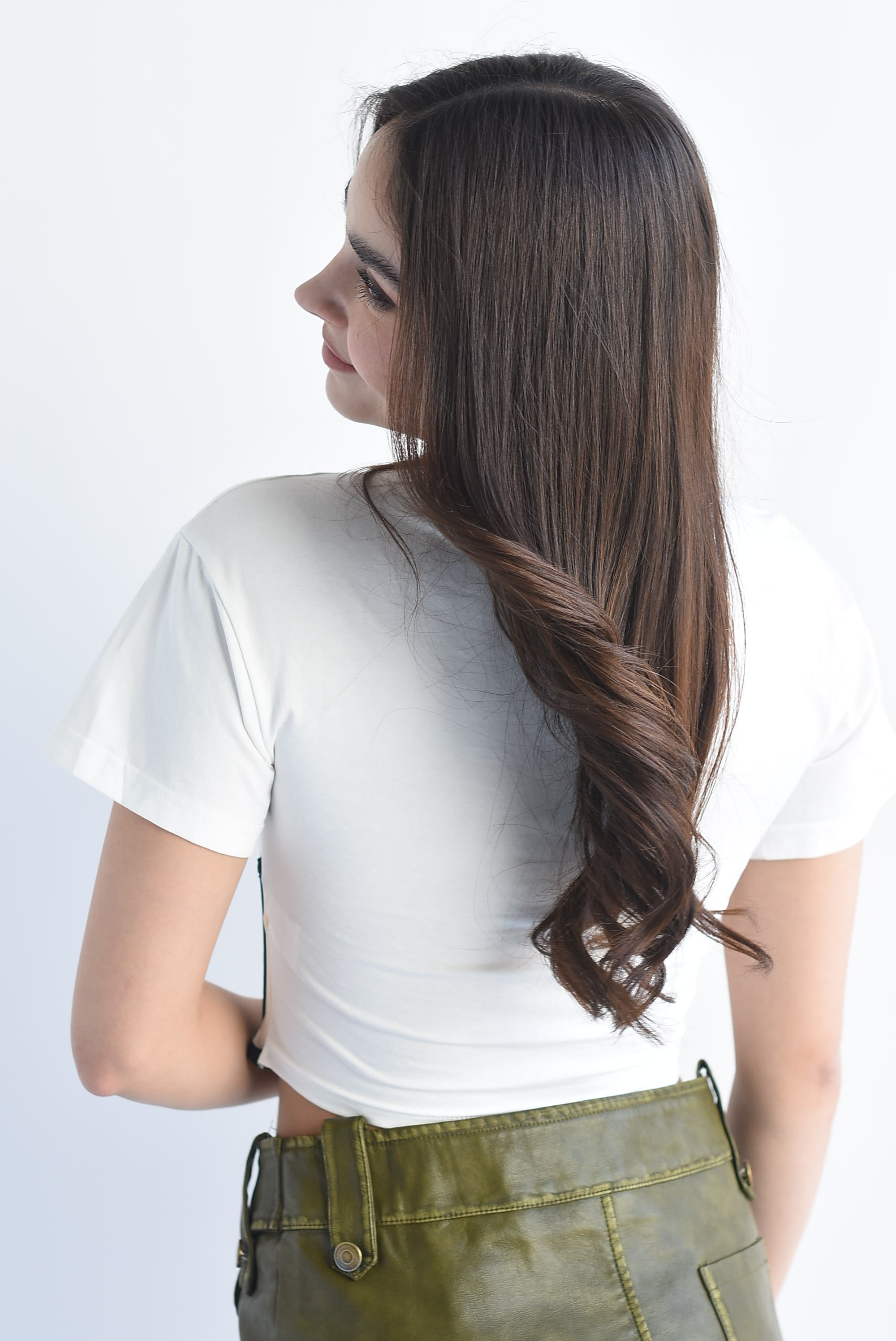 T-Shirt crop corset mesh
