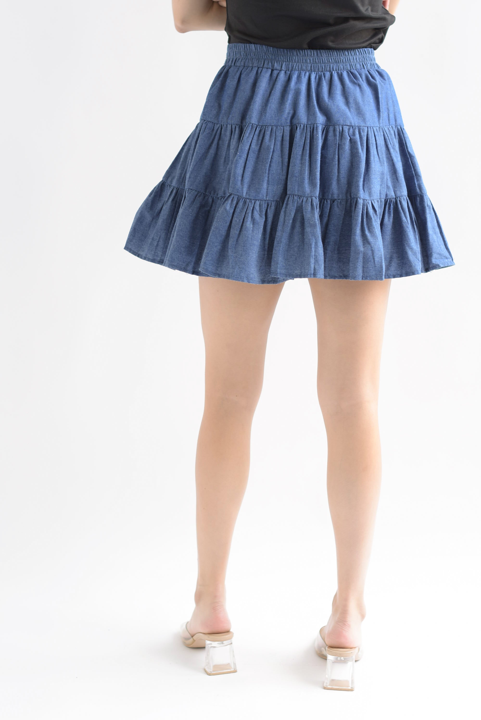 Falda corta olanes Denim Medium