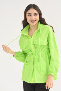 Fashion Styled Rompevientos cargo Lime