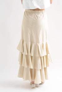 Fashion Styled Falda larga olanes Beige