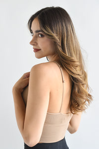 Fashion Styled Top Underwear copas V Nude