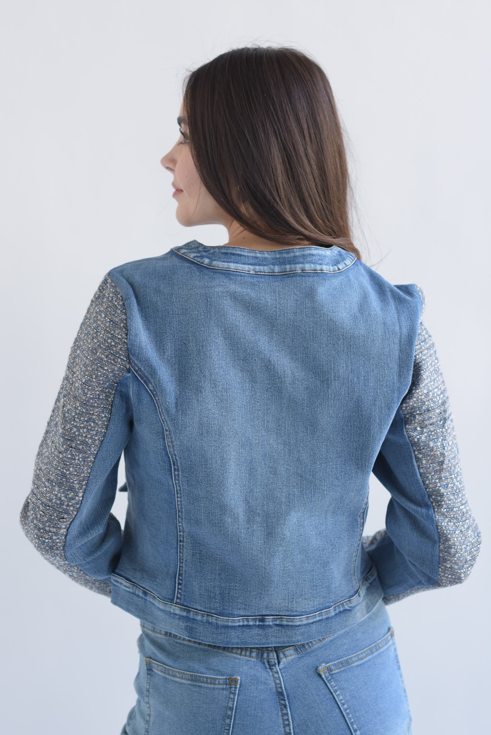 Blazer con tweed Denim