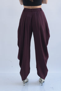 Fashion Styled Pantalón globo Tinto