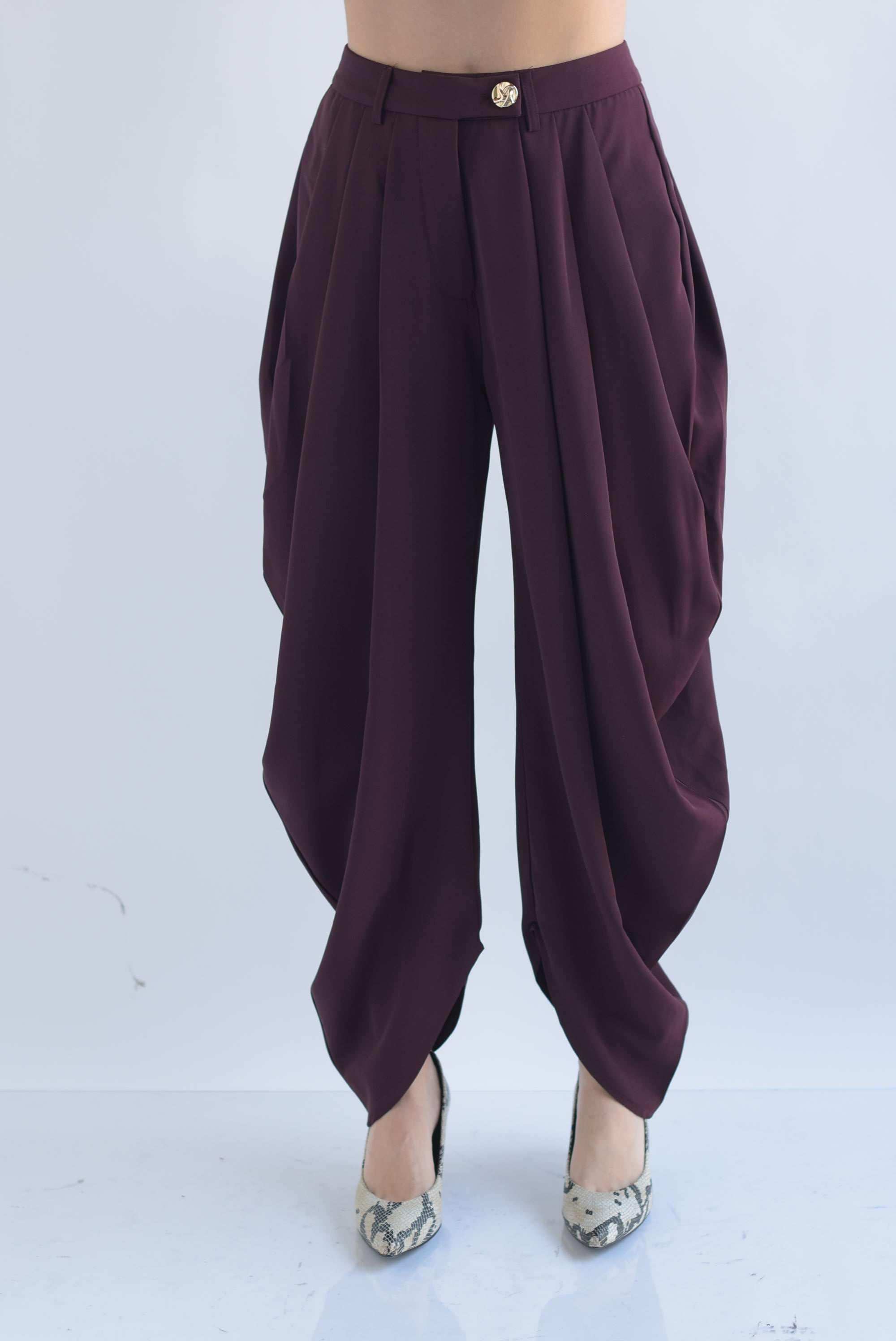 Pantalón globo Tinto