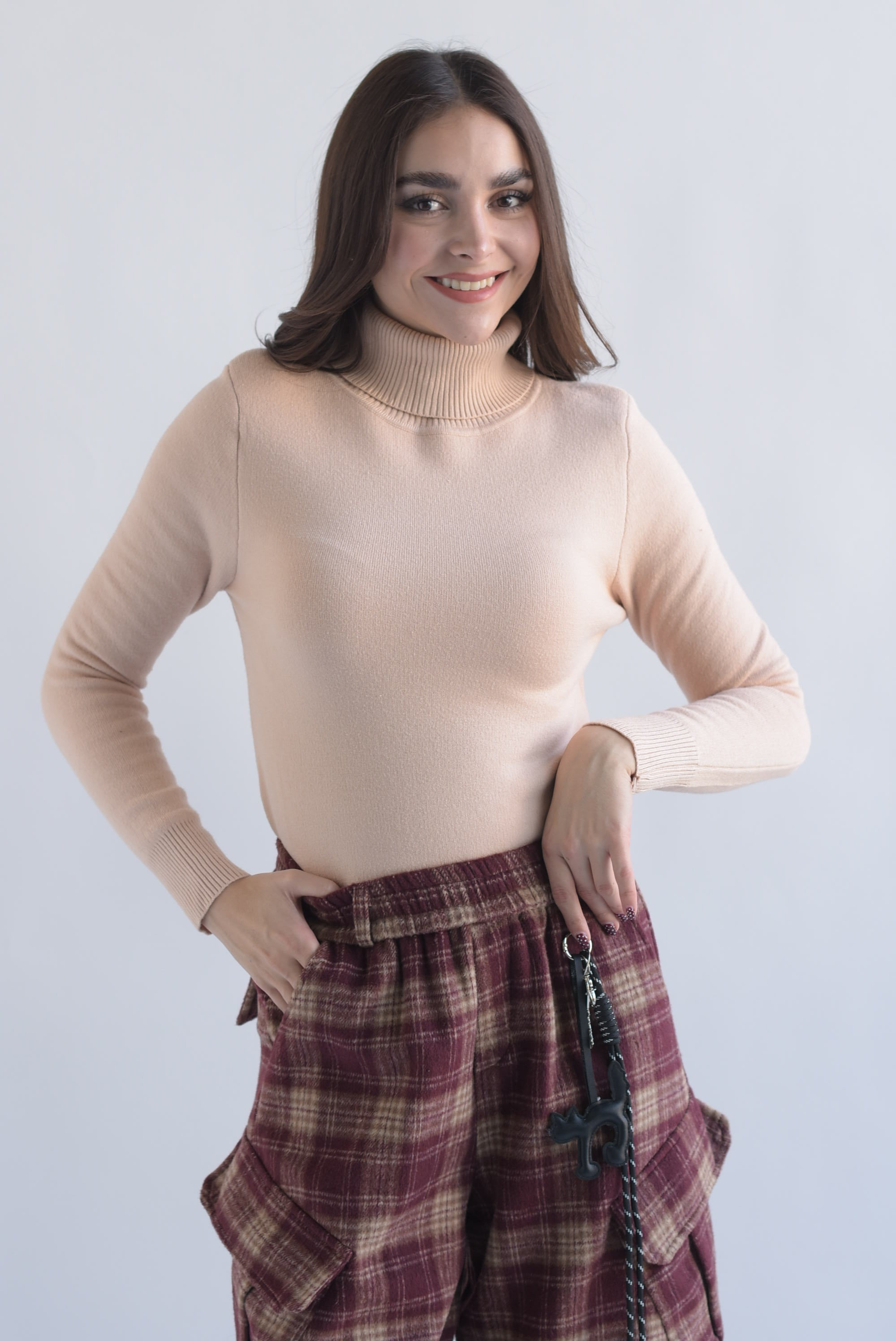 Sweater térmico cuello alto Kaki