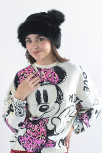 Fashion Styled Sudadera Minnie lentejuela Rosa