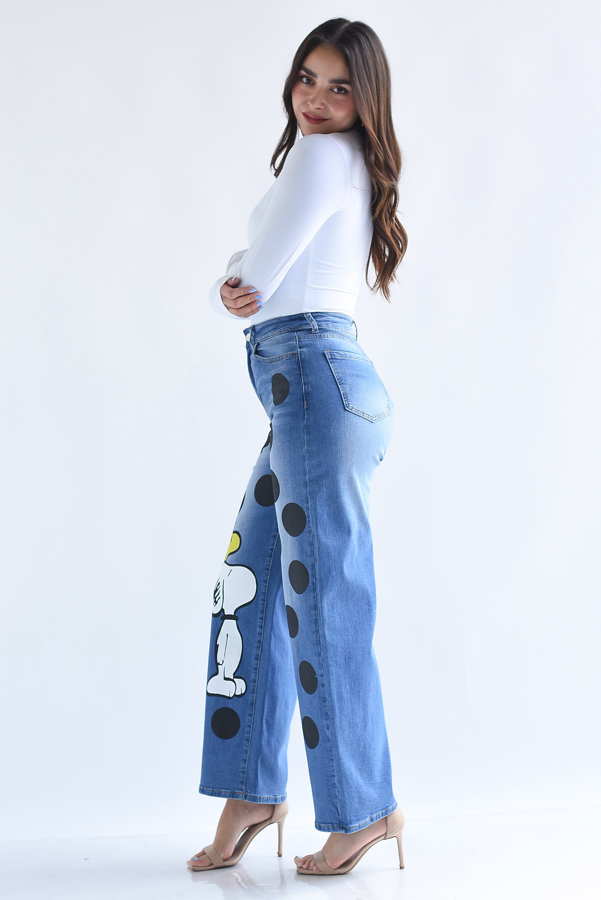 Jeans SNOOPY polka dots chunky