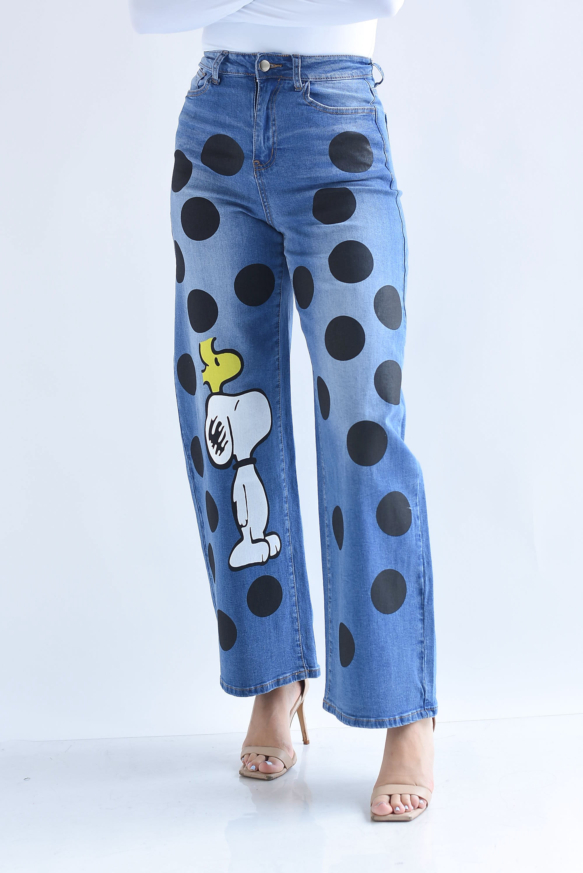 Jeans SNOOPY polka dots chunky