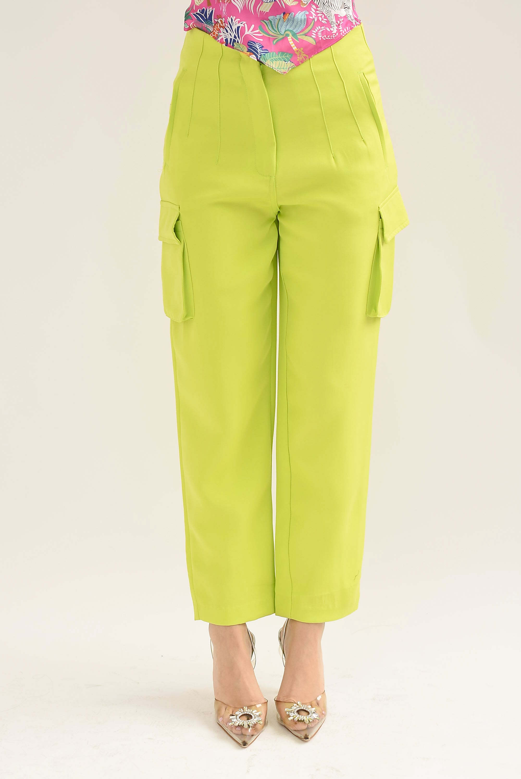 Pantalón de vestir cargo Lime