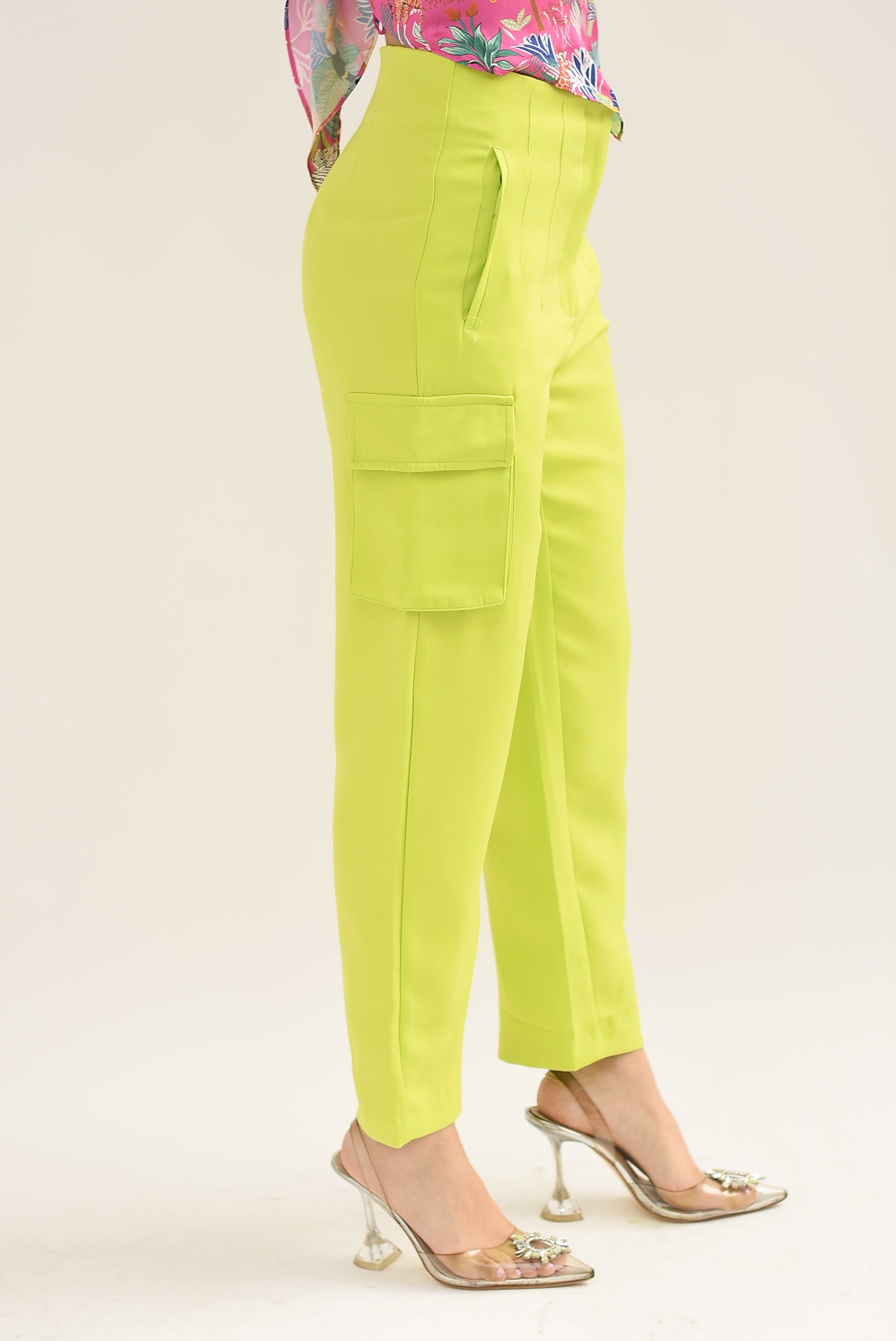 Pantalón de vestir cargo Lime