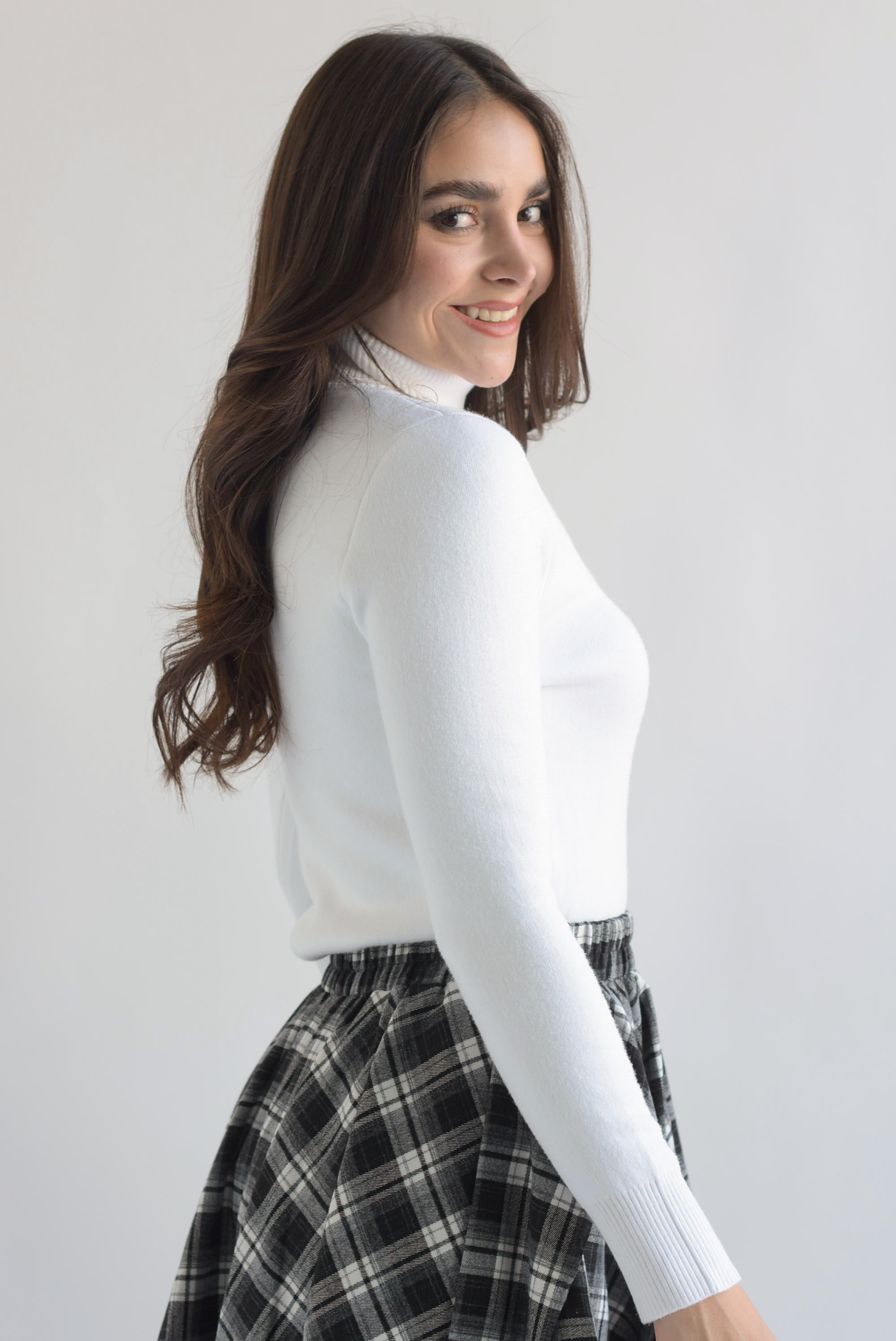 Sweater térmico cuello alto Blanco