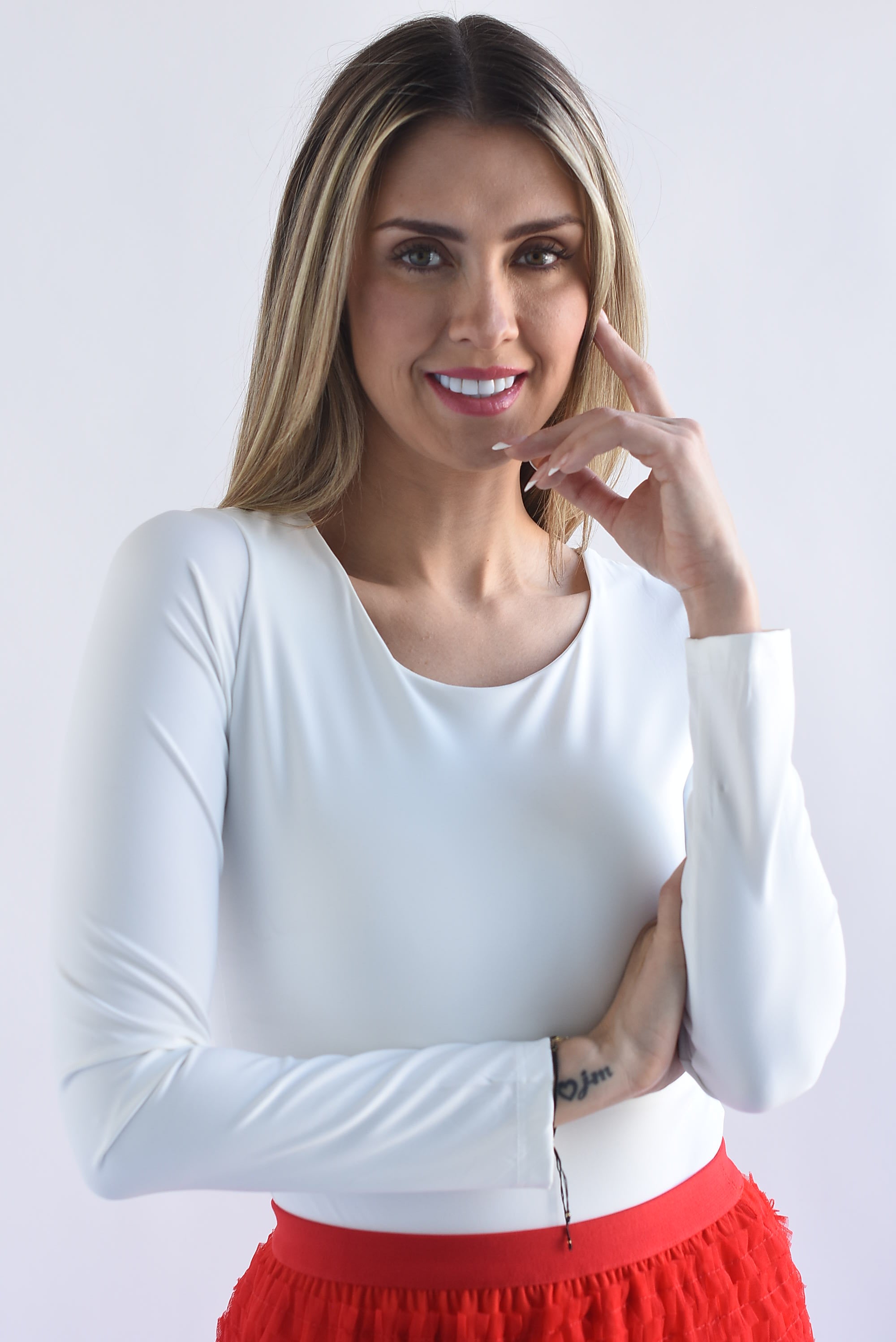 Body licra manga larga cuello redondo