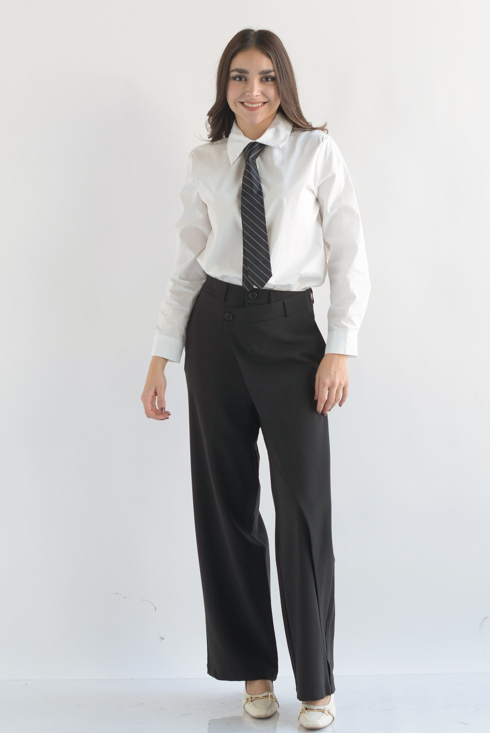 Pantalón faldón Negro