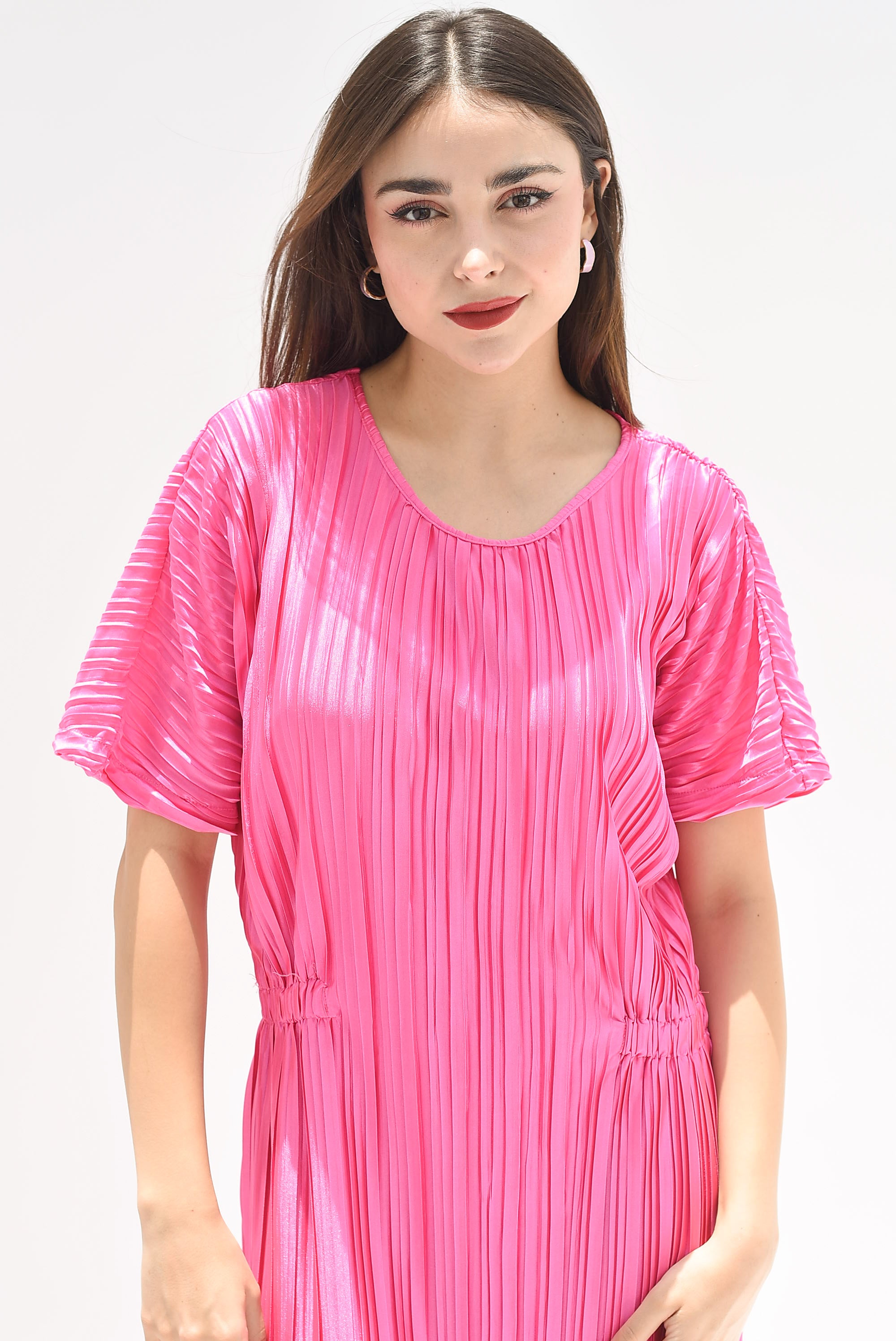 Vestido largo plisado Fiusha