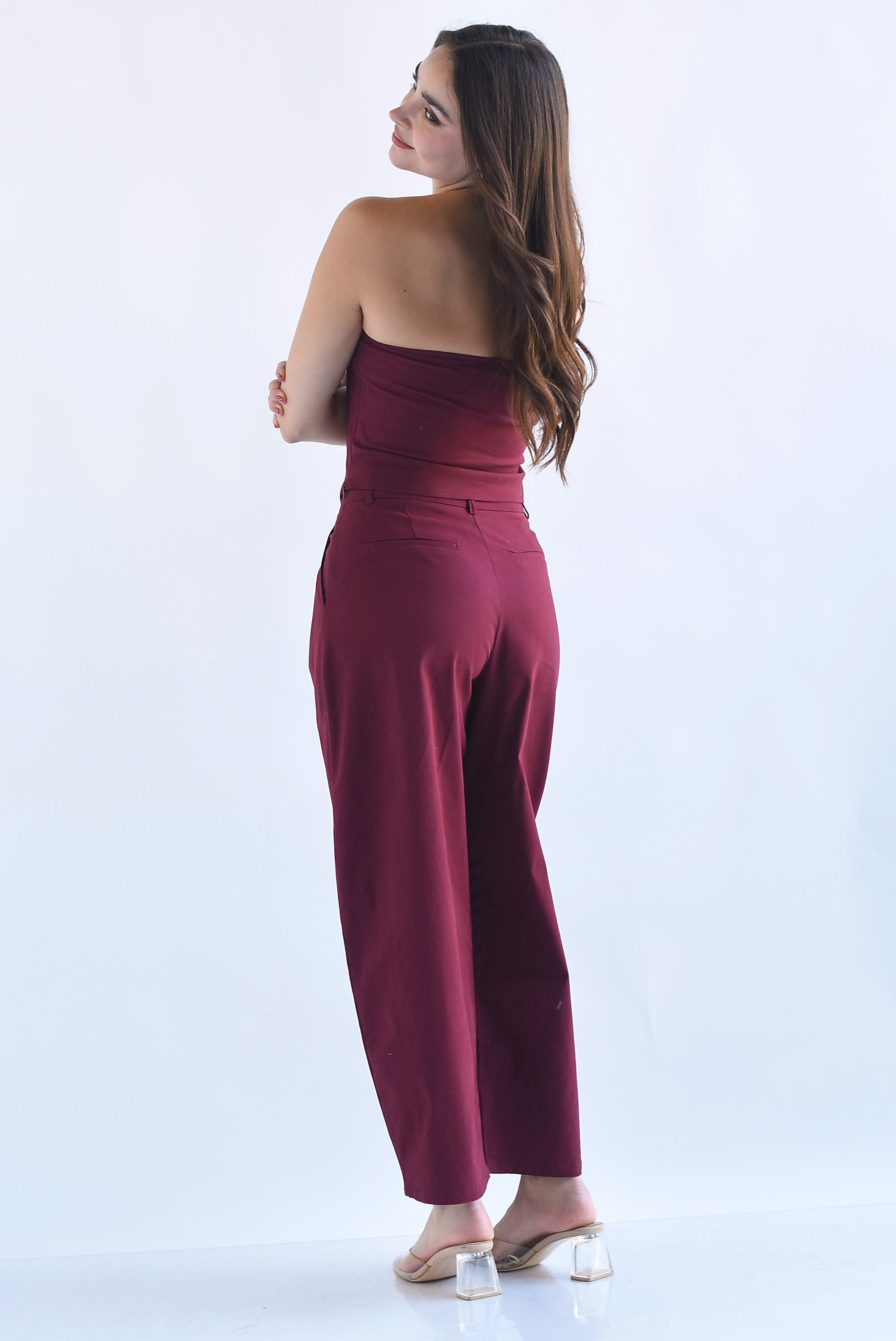 Set Pantalón barrel y Top corset Denim