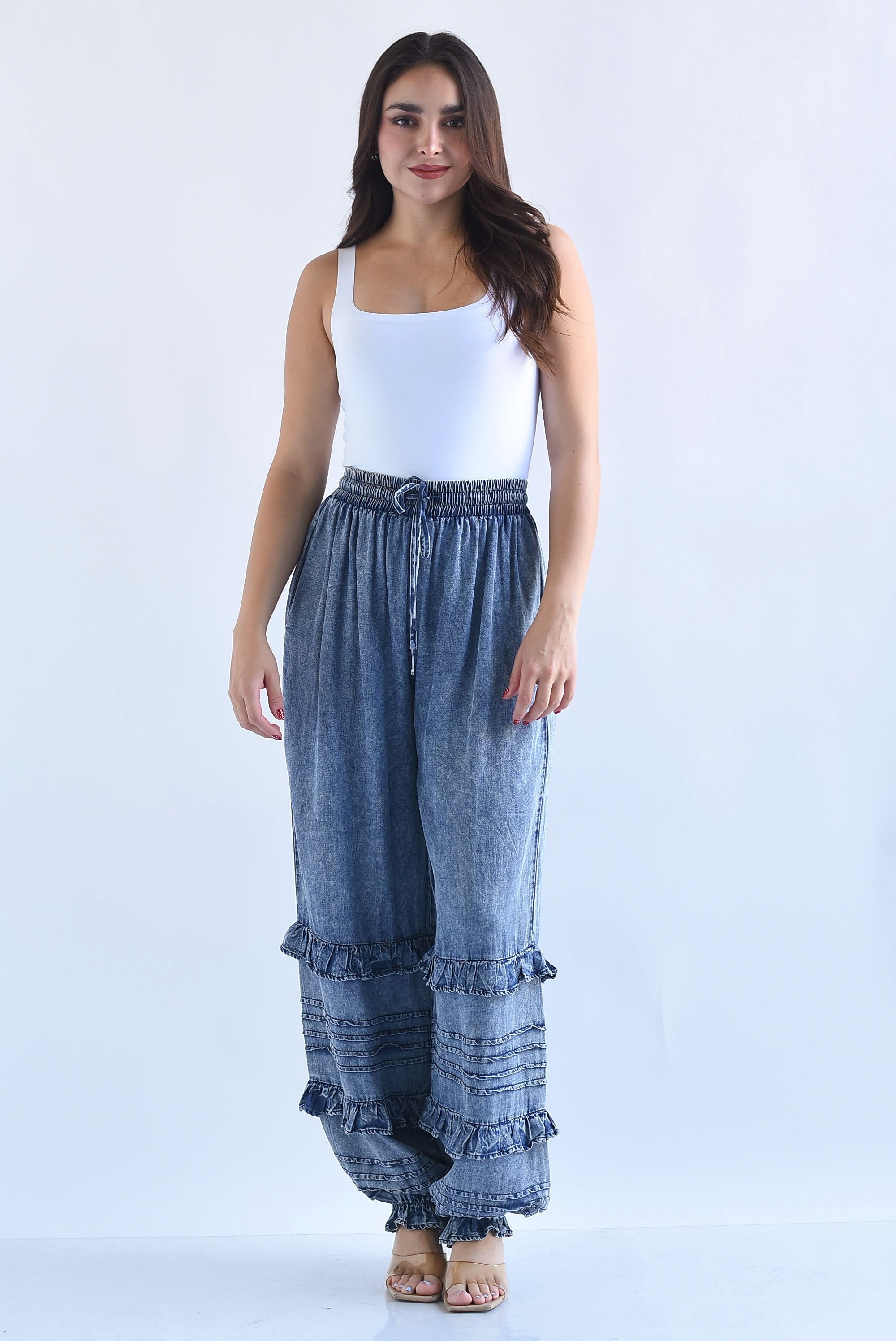 Pantalón bloomers fake Denim