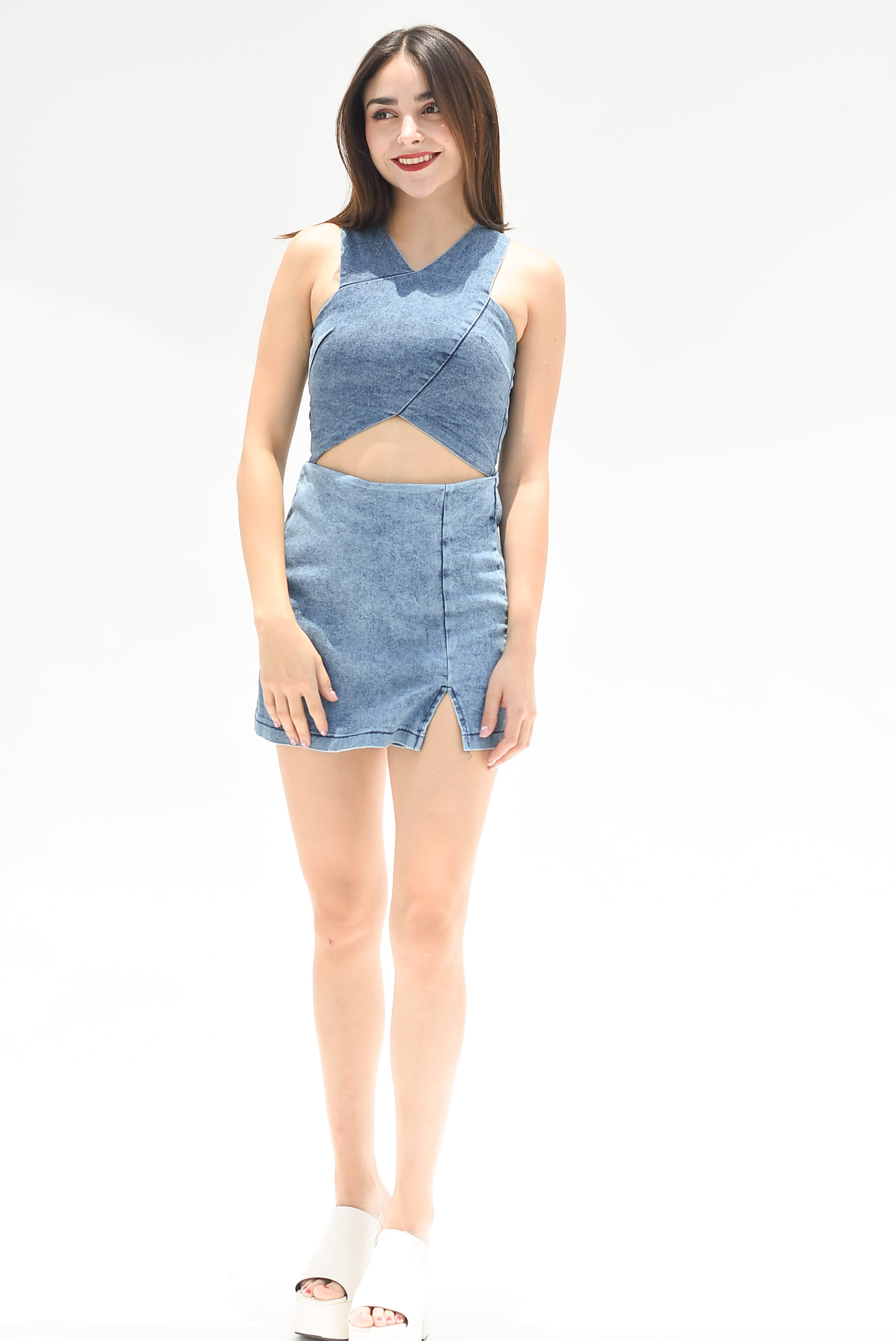 Set Falda-Short y Top Denim