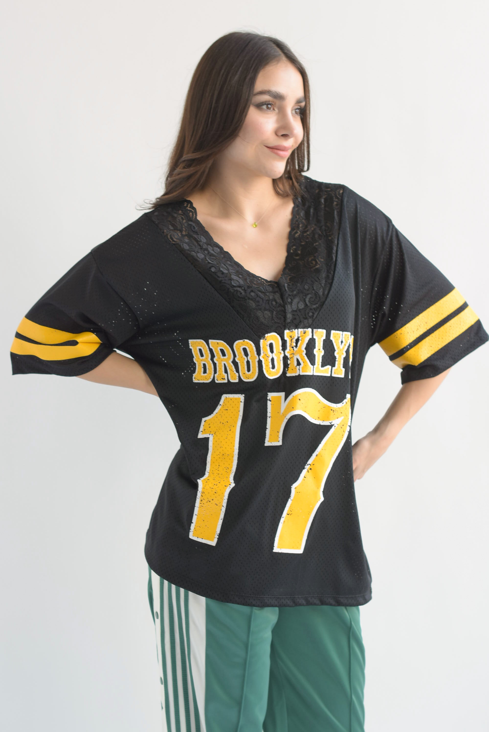 Jersey encaje BROOKLYN Negro