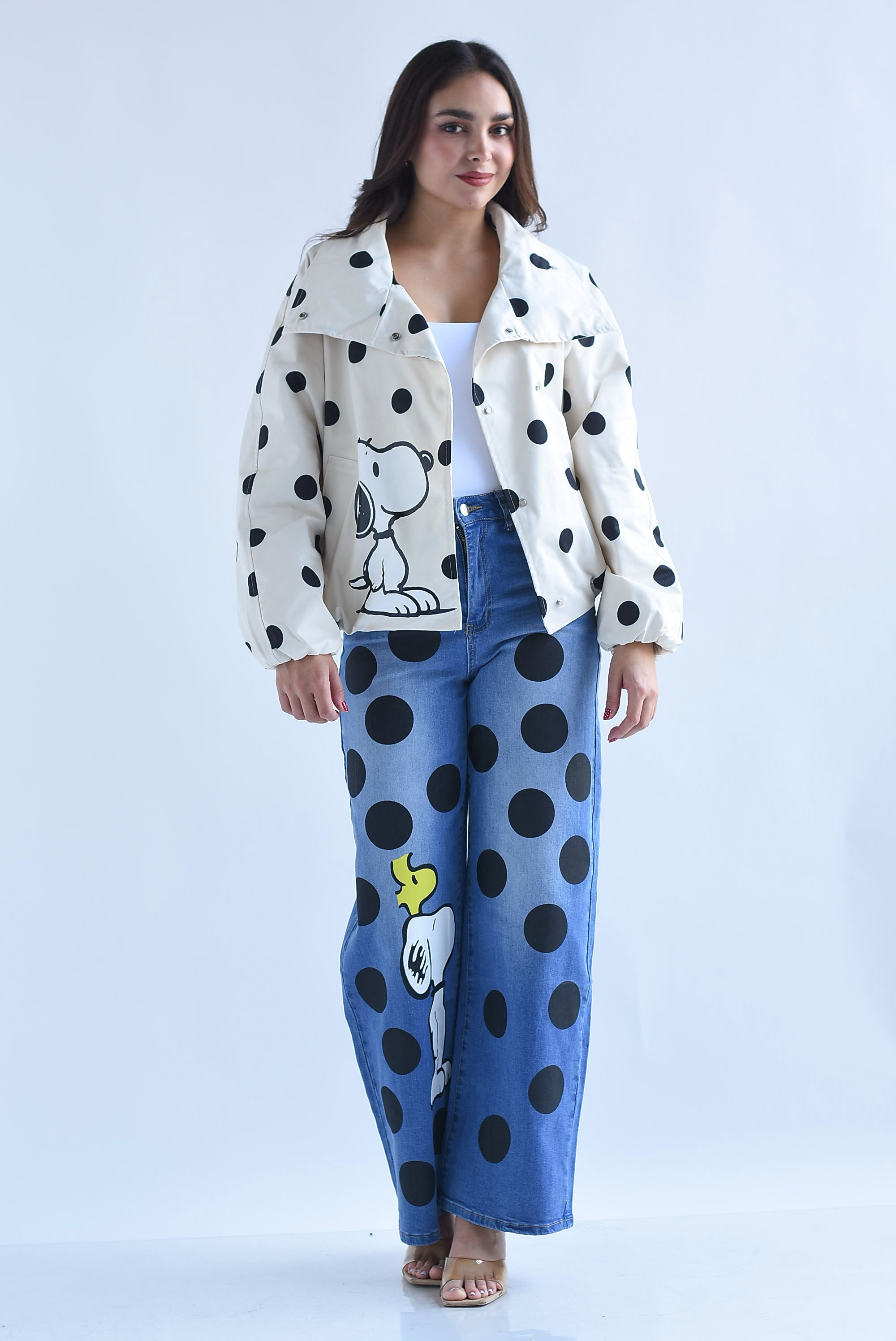 Chamarra impermeable SNOOPY polka dots