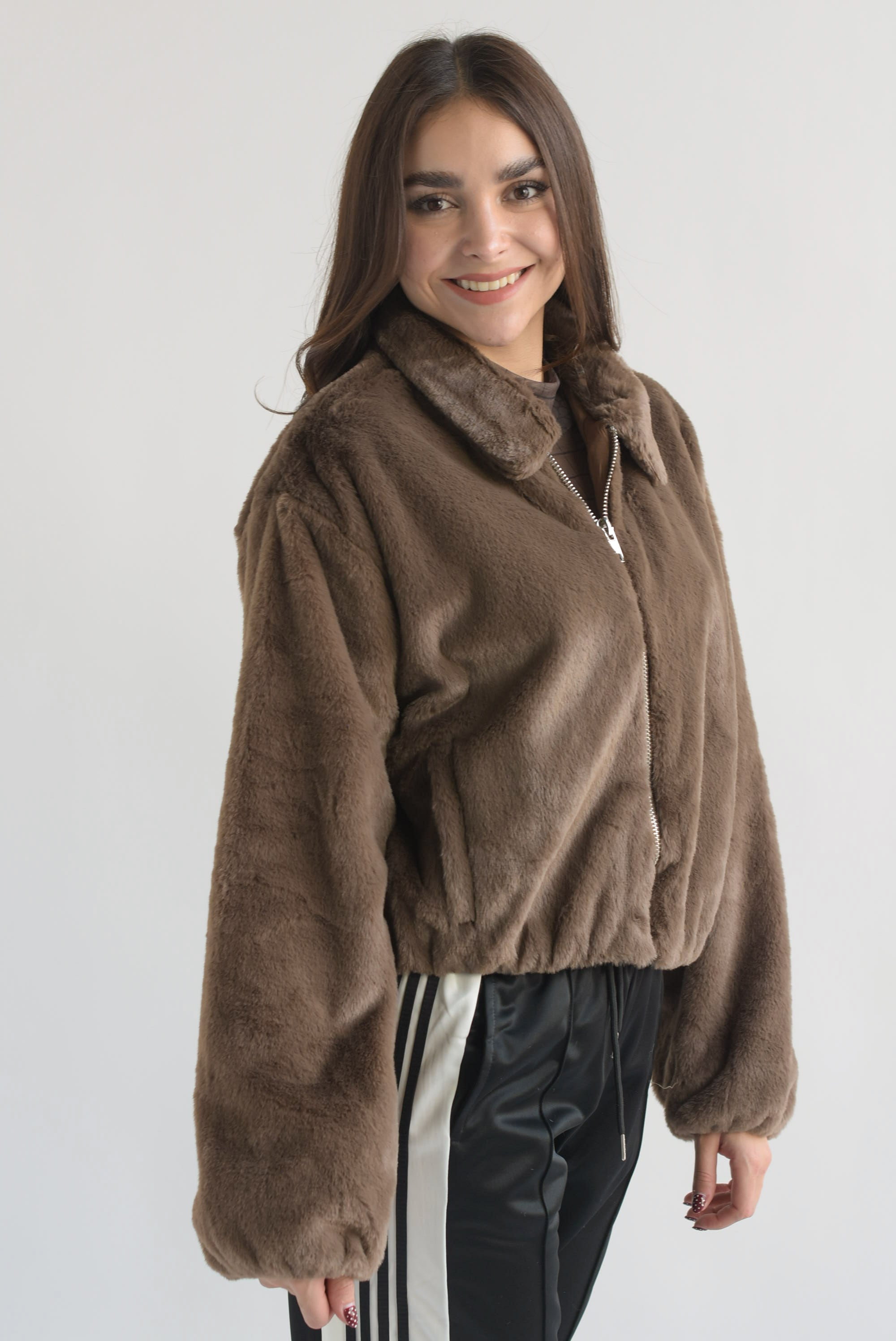 Chamarra bomber fur Café