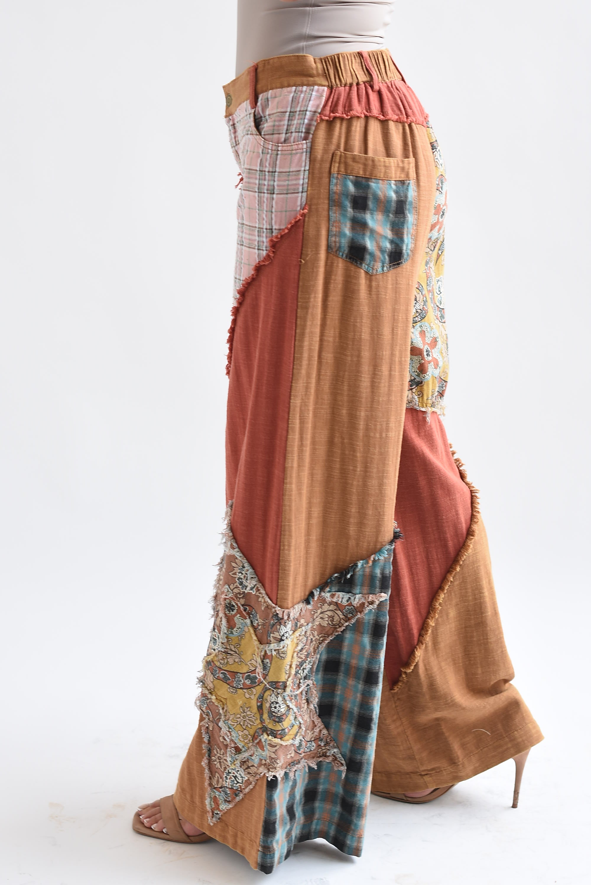 Pantalón patchwork Terracota