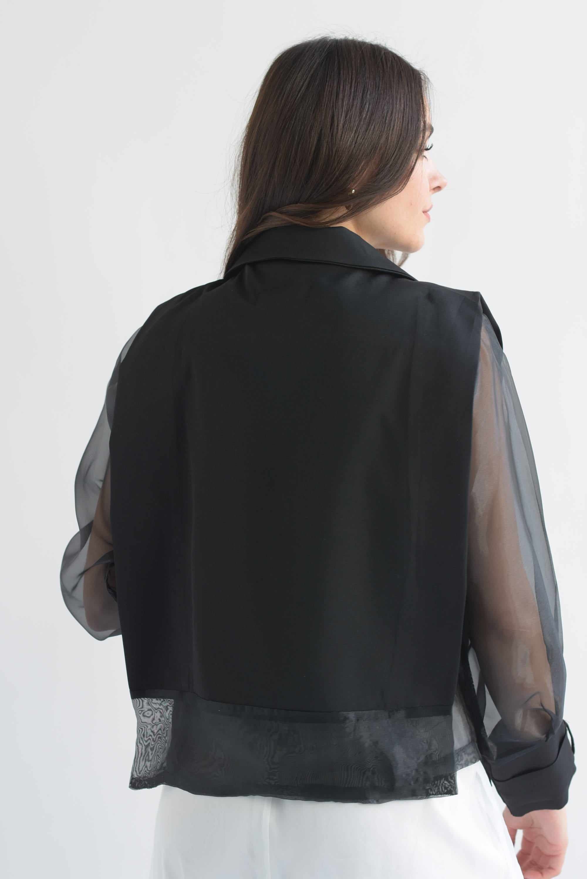 Blazer manga gasa Negro