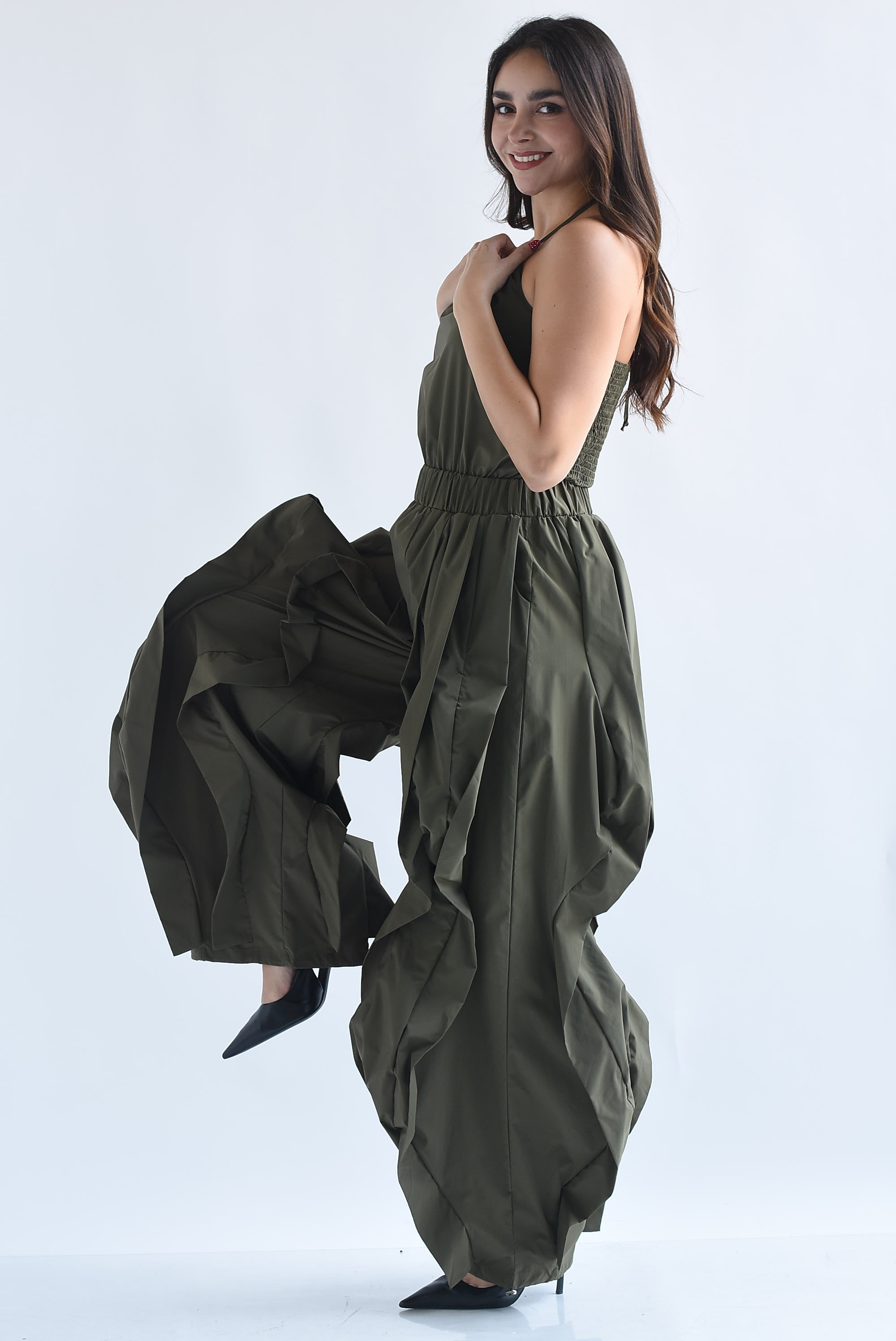 Jumpsuit halter parachute ondas