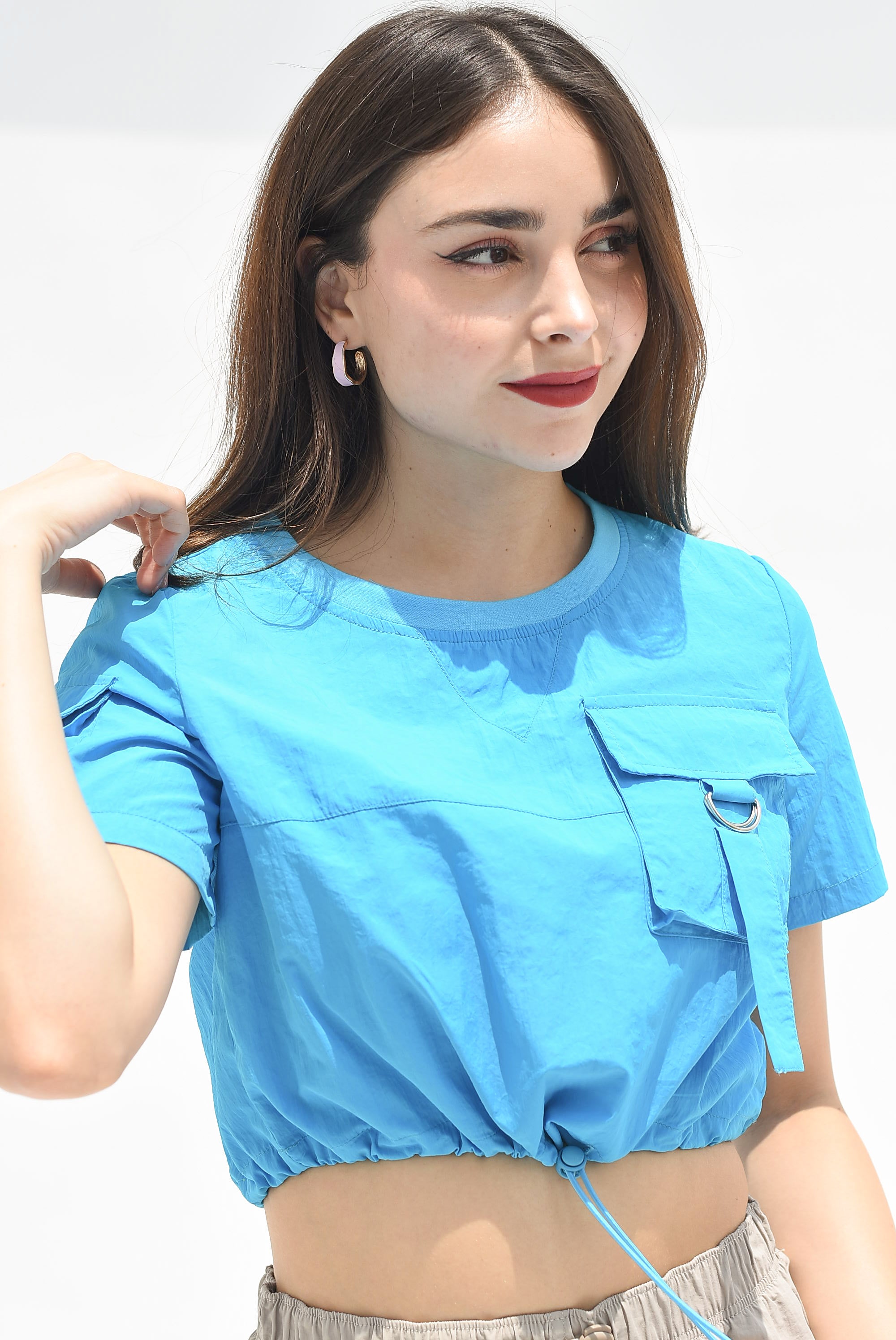 Blusa cargo parachute Azul Mikonos
