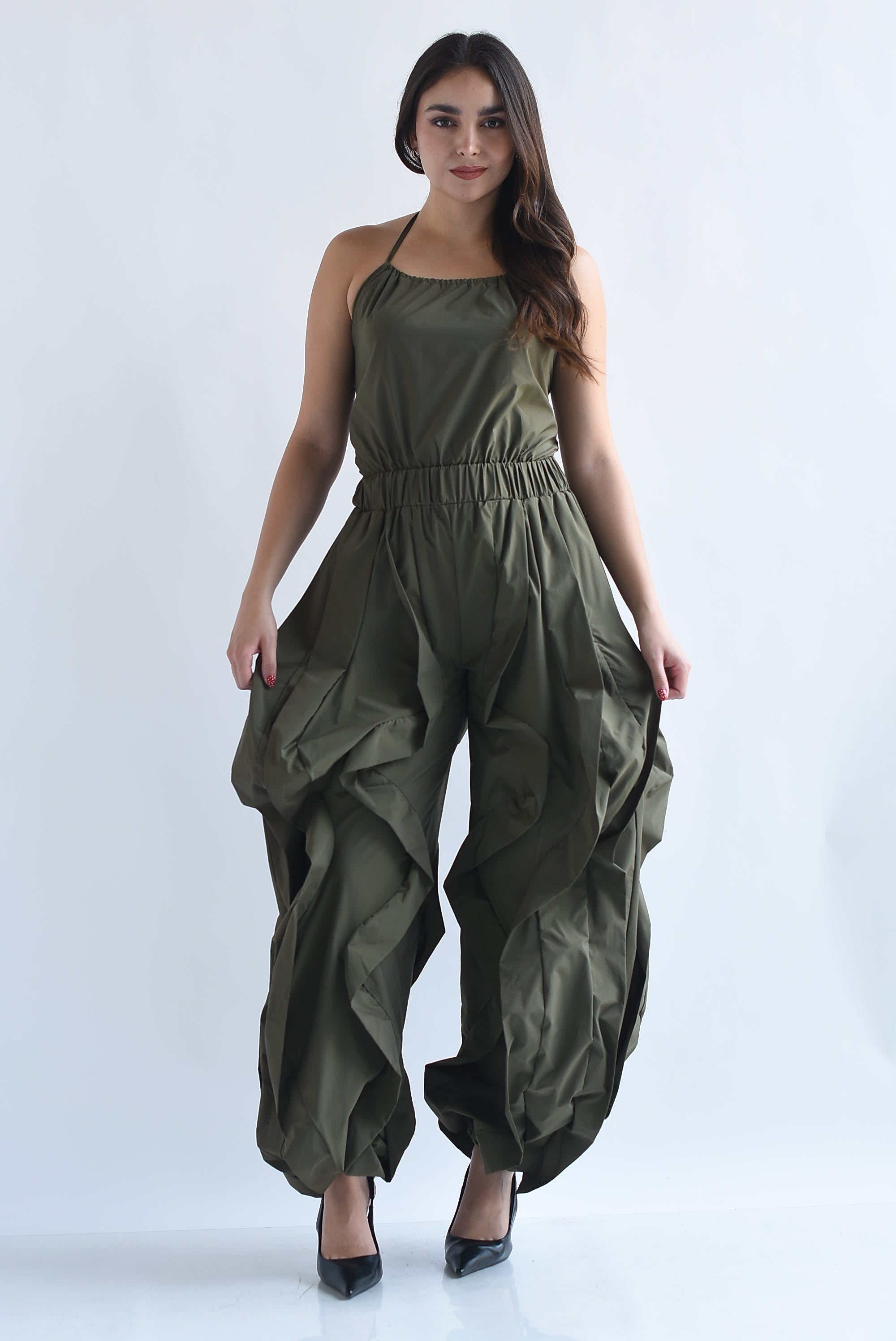 Jumpsuit halter parachute ondas