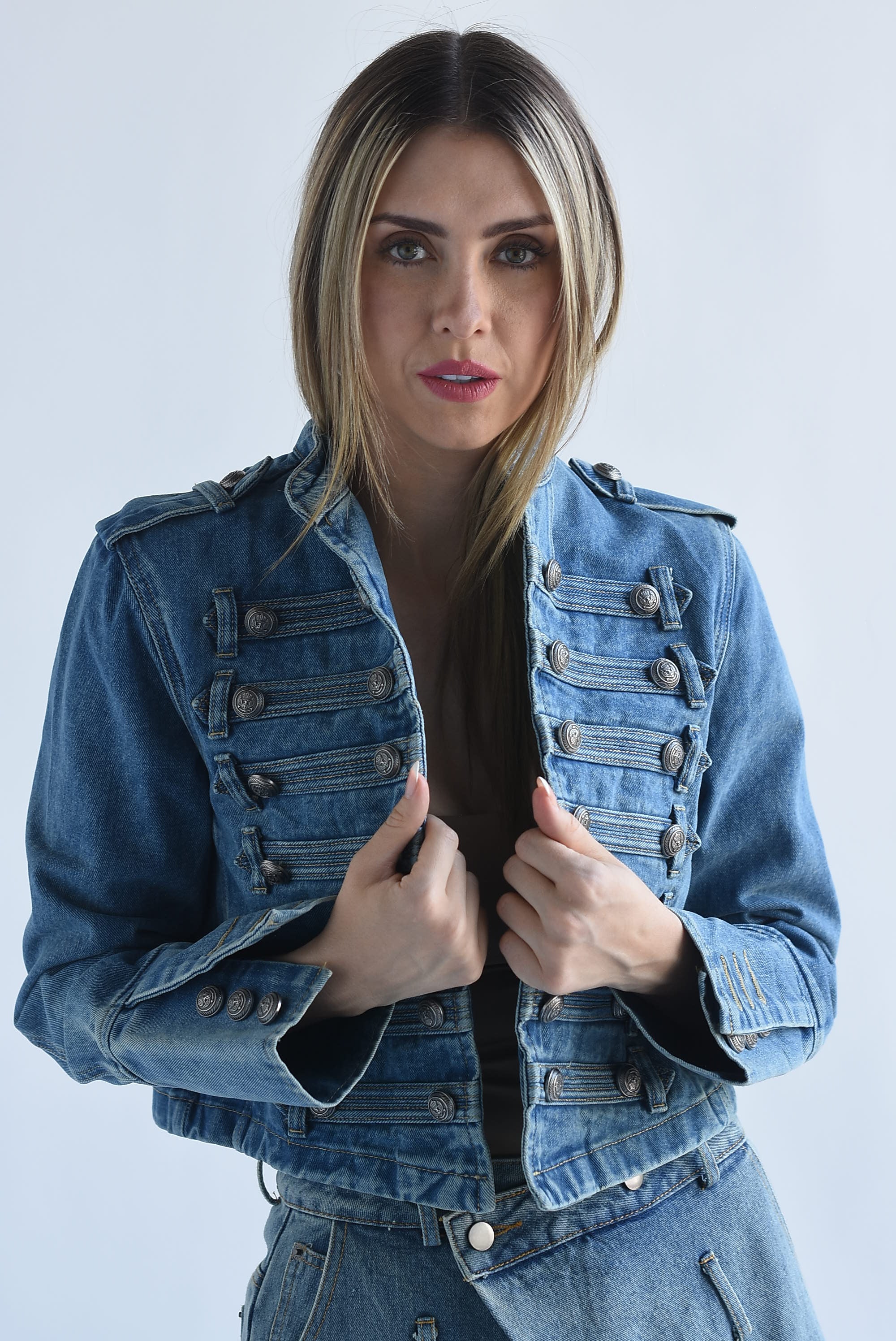 Chamarra militar Denim