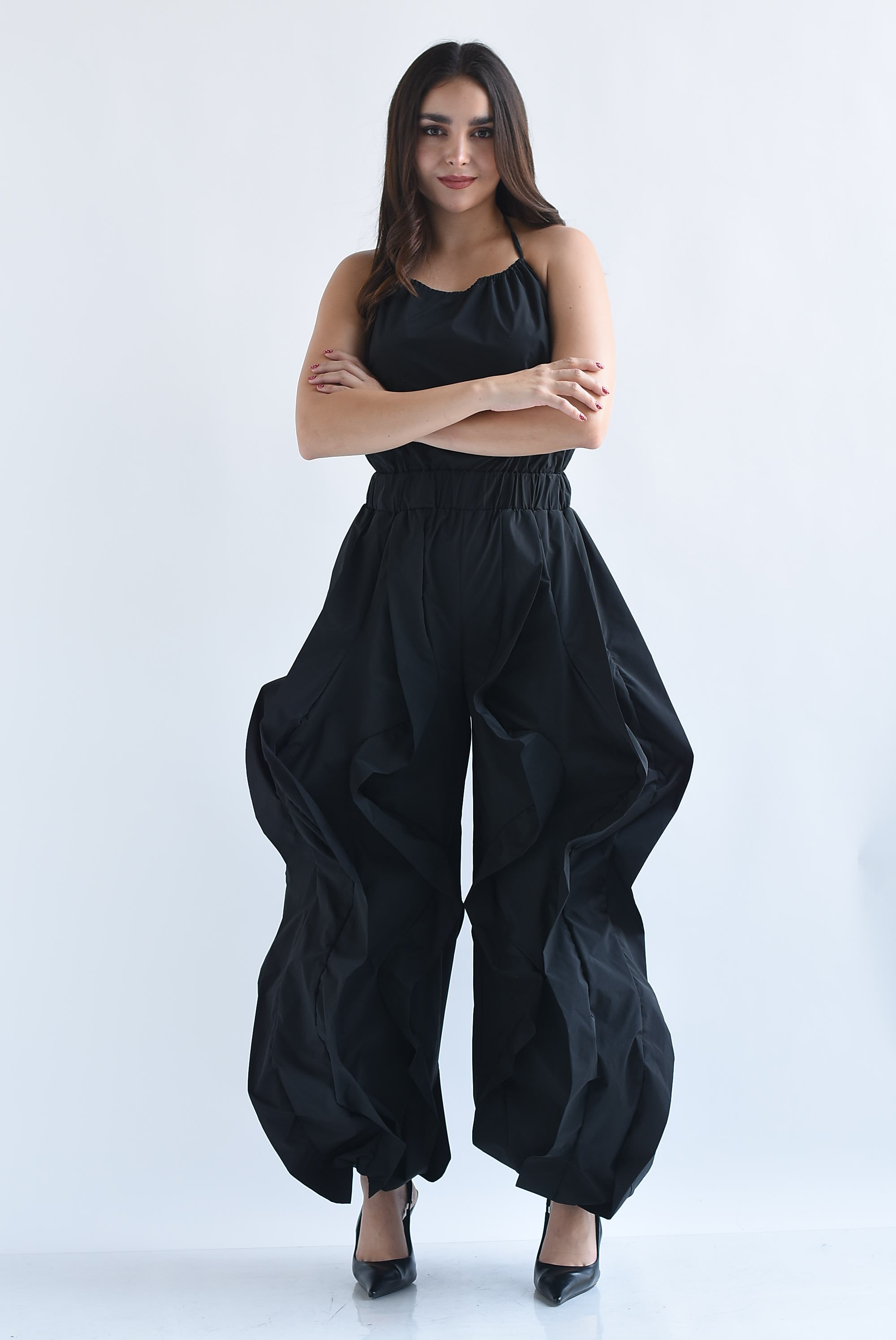 Jumpsuit halter parachute ondas