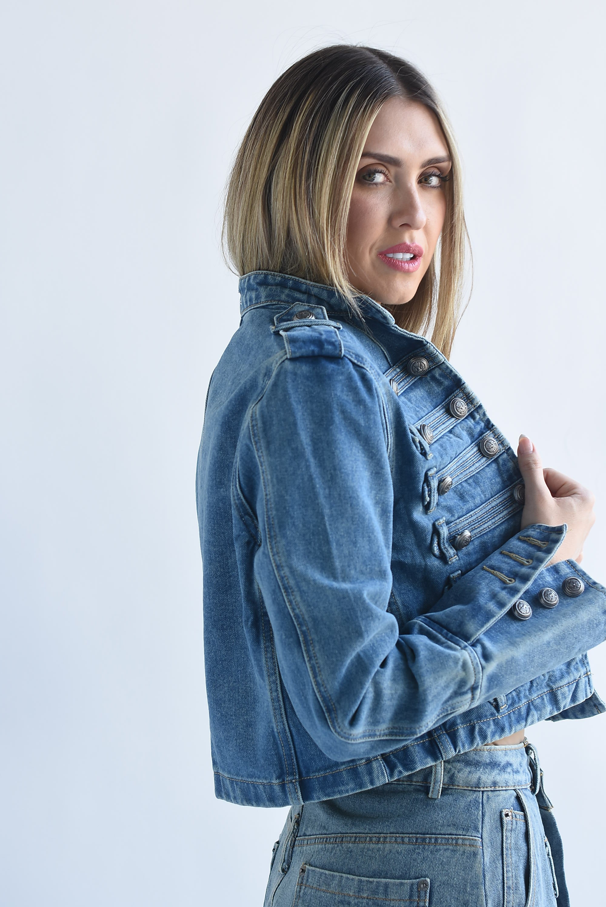 Chamarra militar Denim