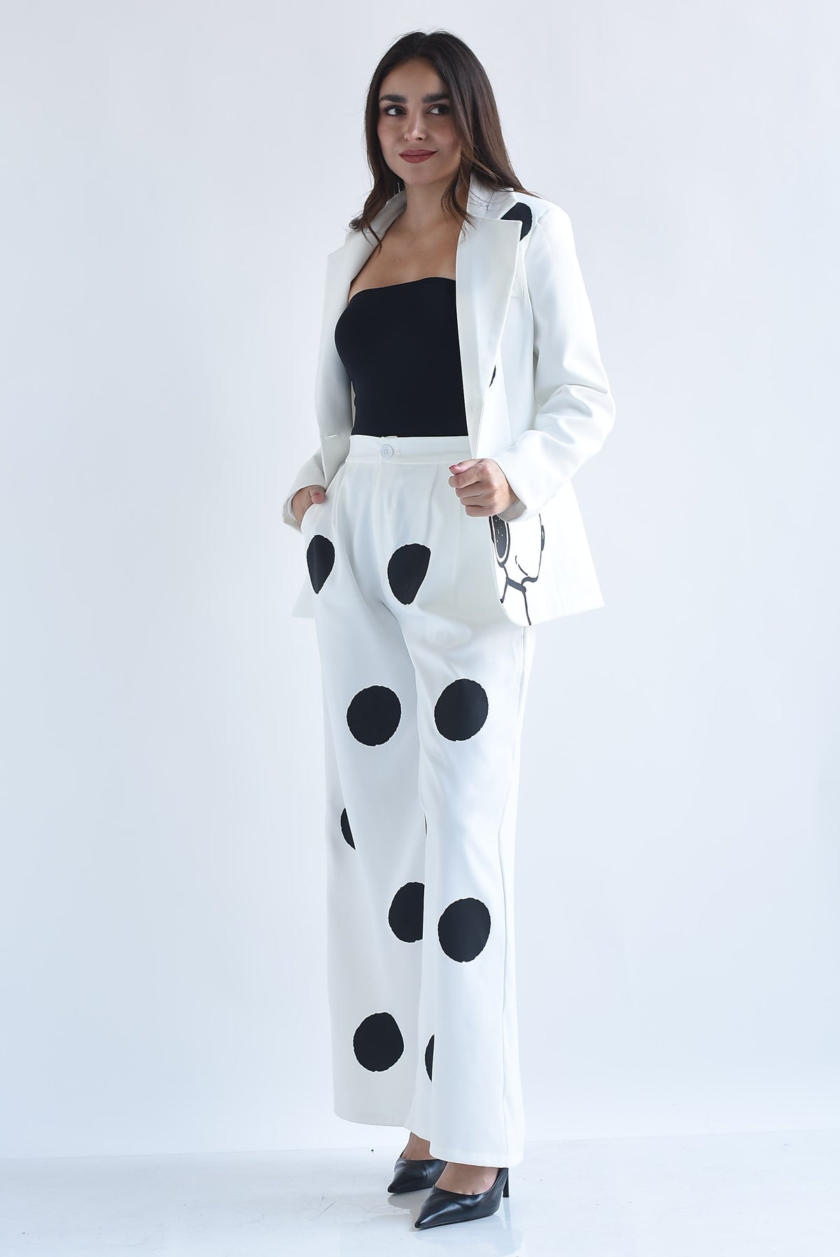 Set Pantalón y Blazer SNOOPY polka dots