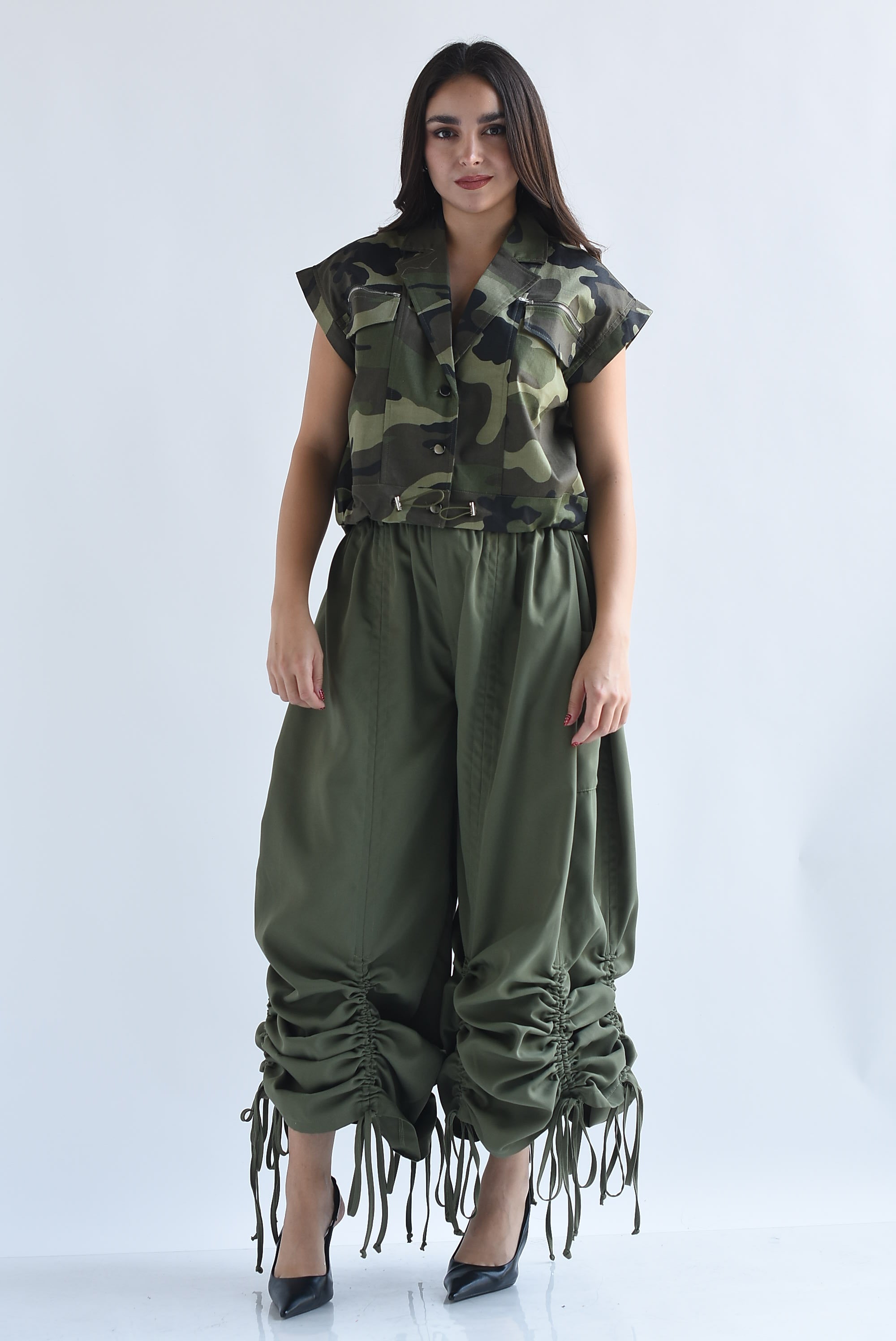 Pantalón super wide drapeado