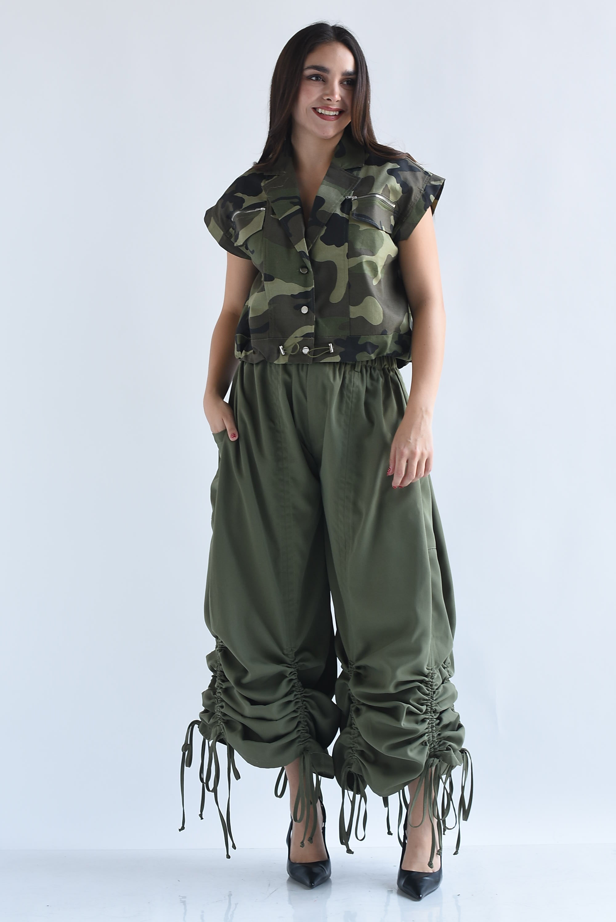 Pantalón super wide drapeado