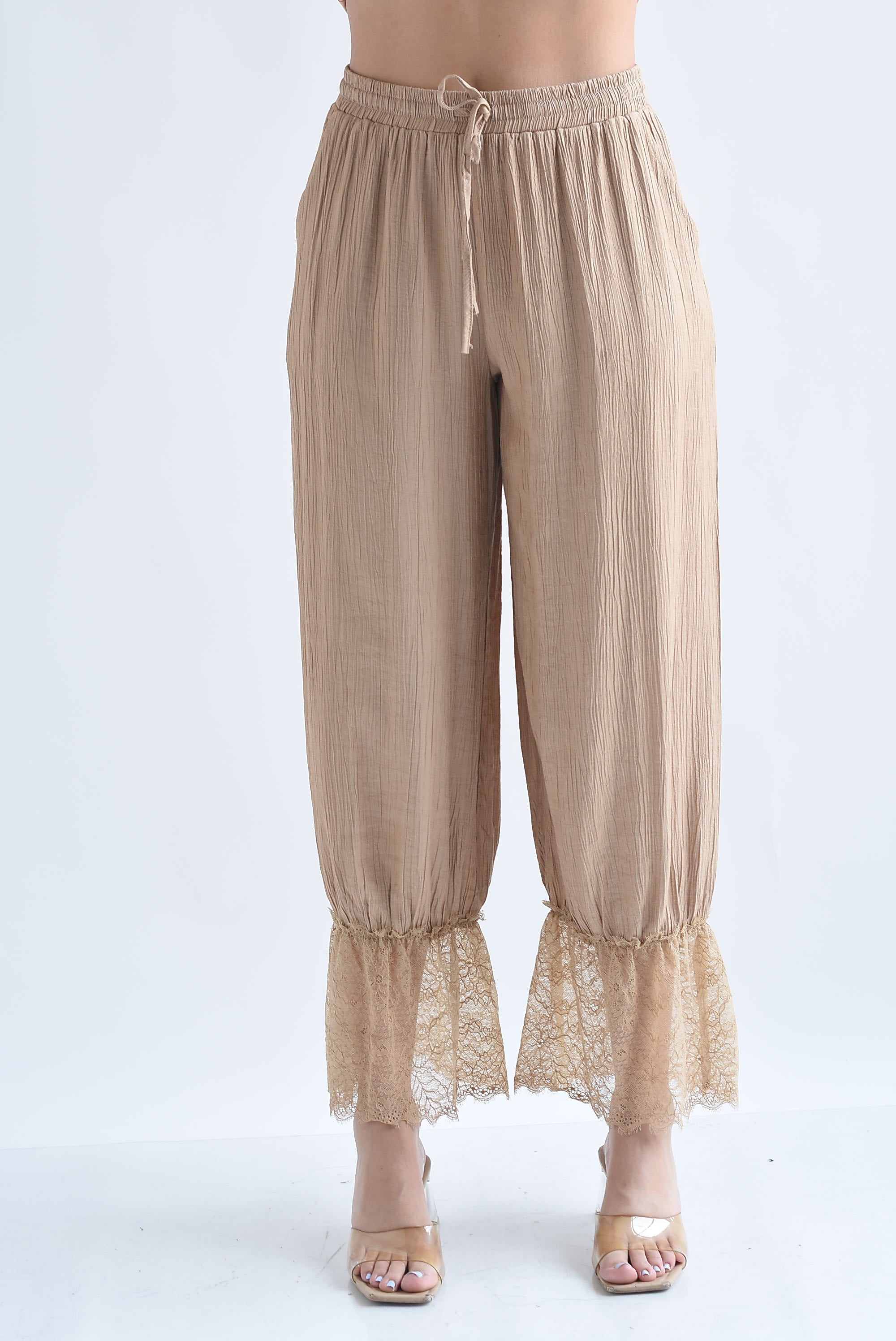 Pantalón bloomers olán encaje