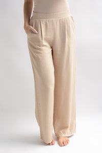 Fashion Styled Pantalón apariencia arrugada Crudo
