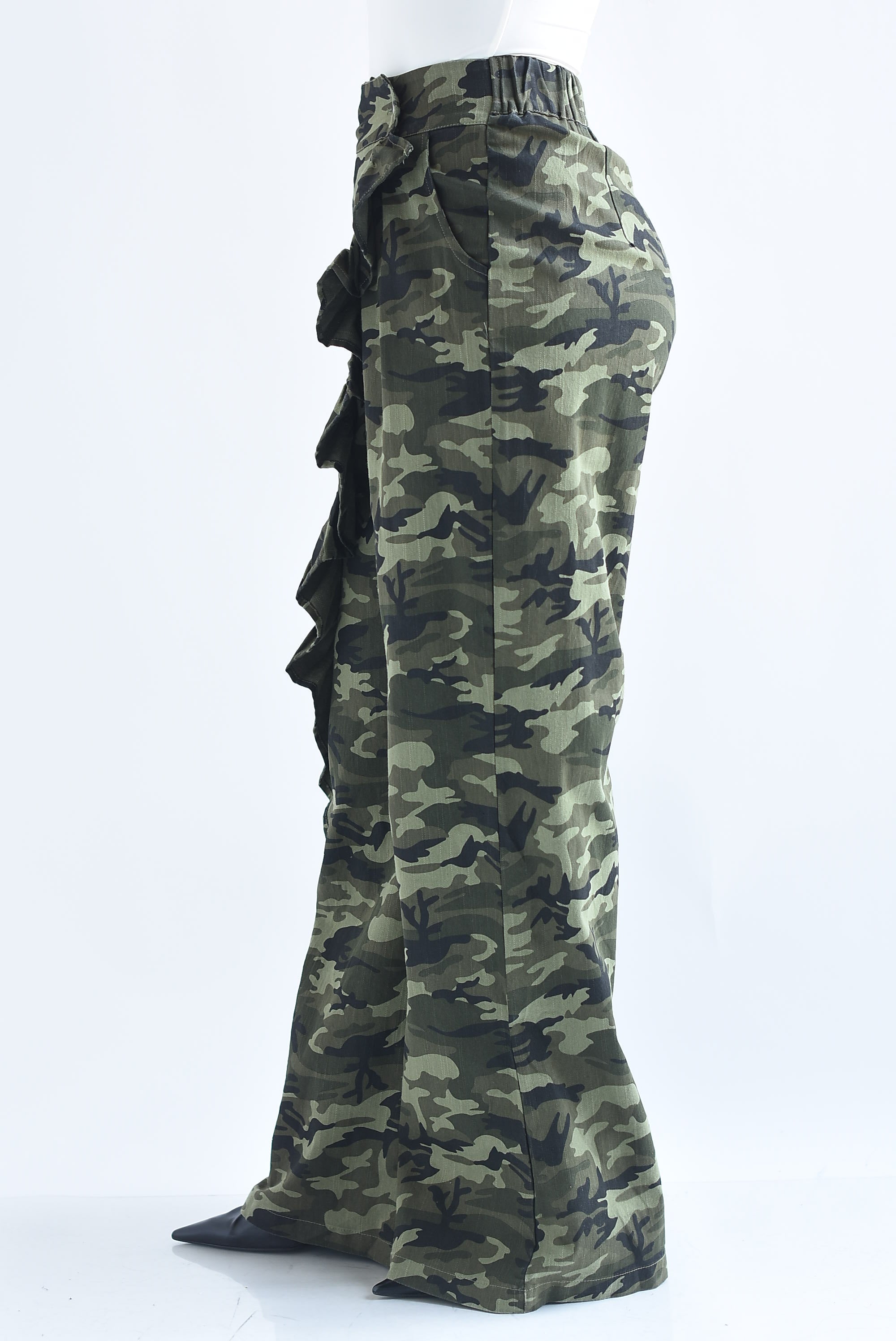 Pantalón faldón olán camuflaje