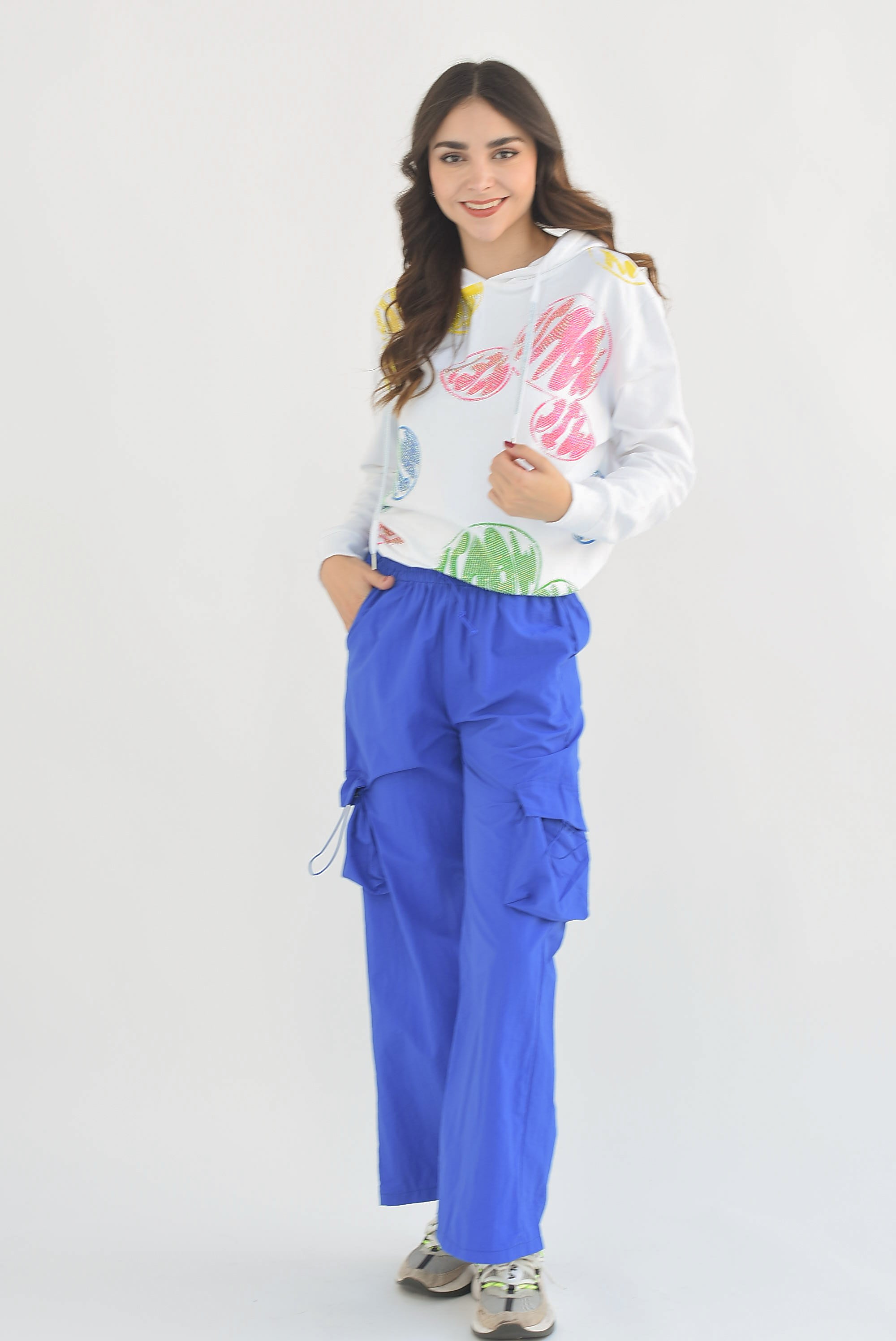 Pantalón cargo 3D Azul Rey