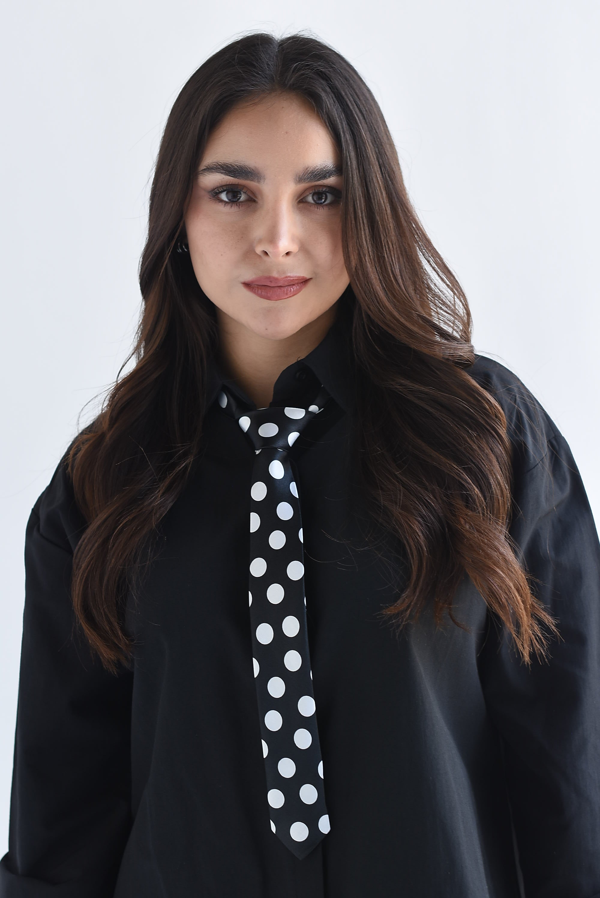 Corbata sastre polka dots blancos