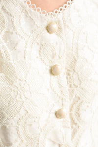 Fashion Styled Set Falda y Chaleco encaje Ivory