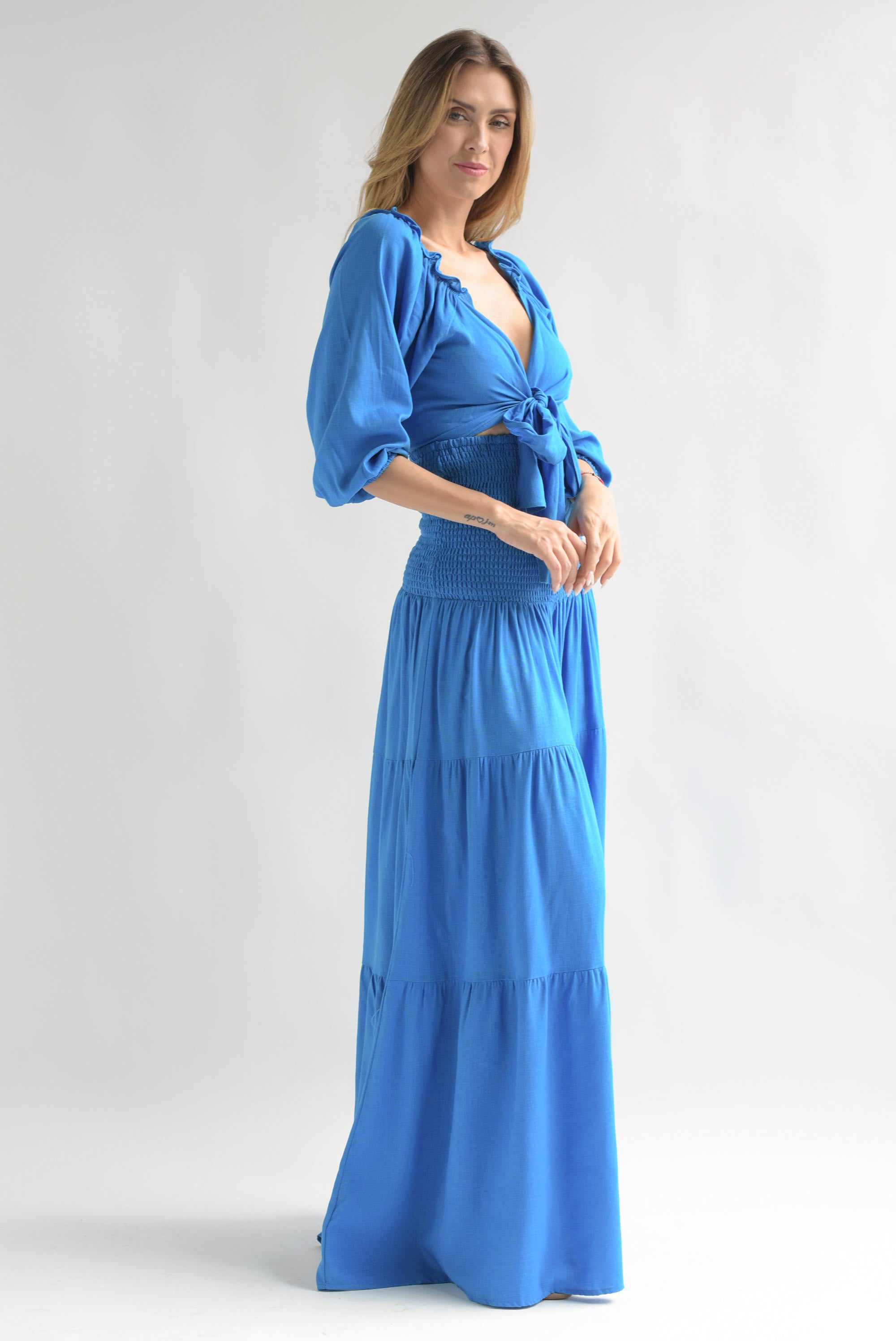 Set Pantalón y Top boho Azul