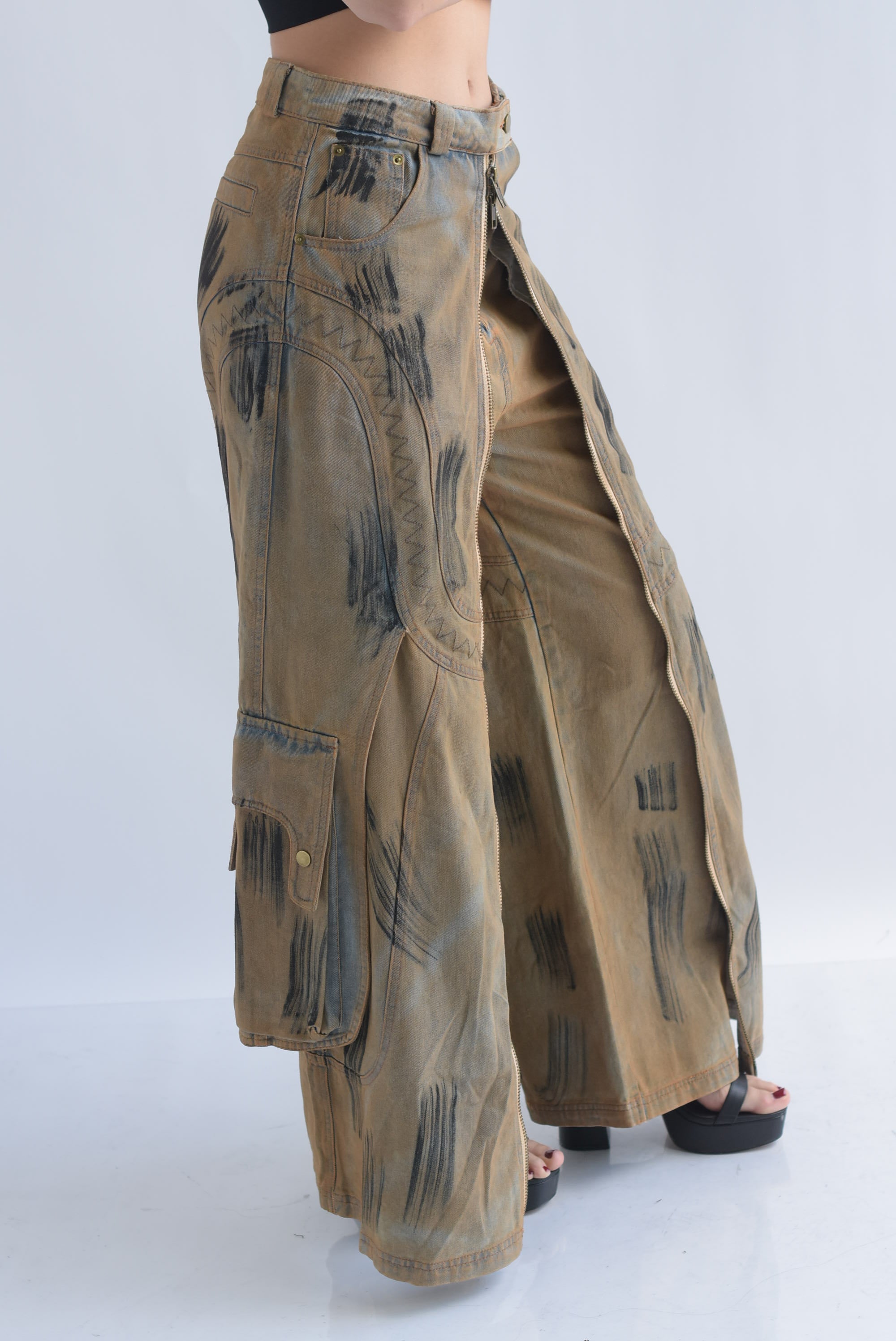 Jeans con faldón dirty look