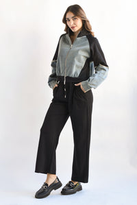 Fashion Styled Set Pantalón y Chamarra Denim Negro