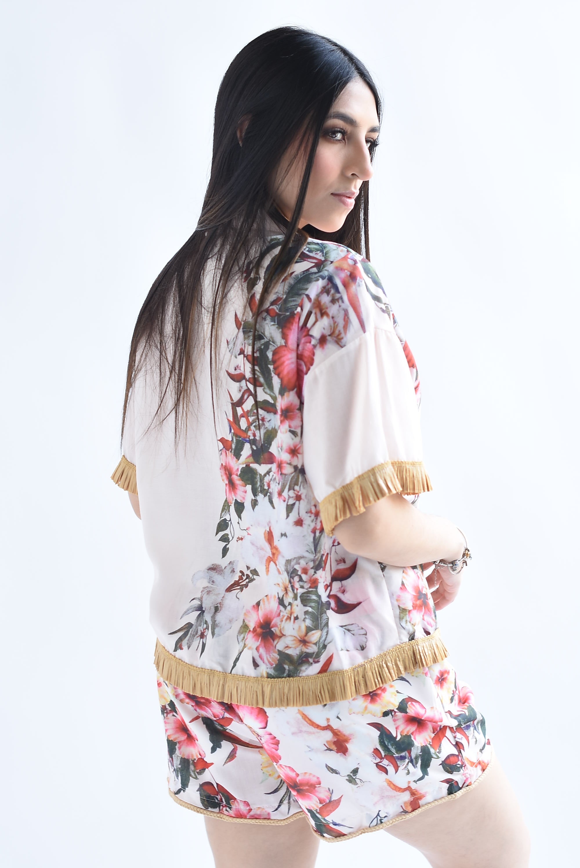Set Short y Camisa  floral rafia